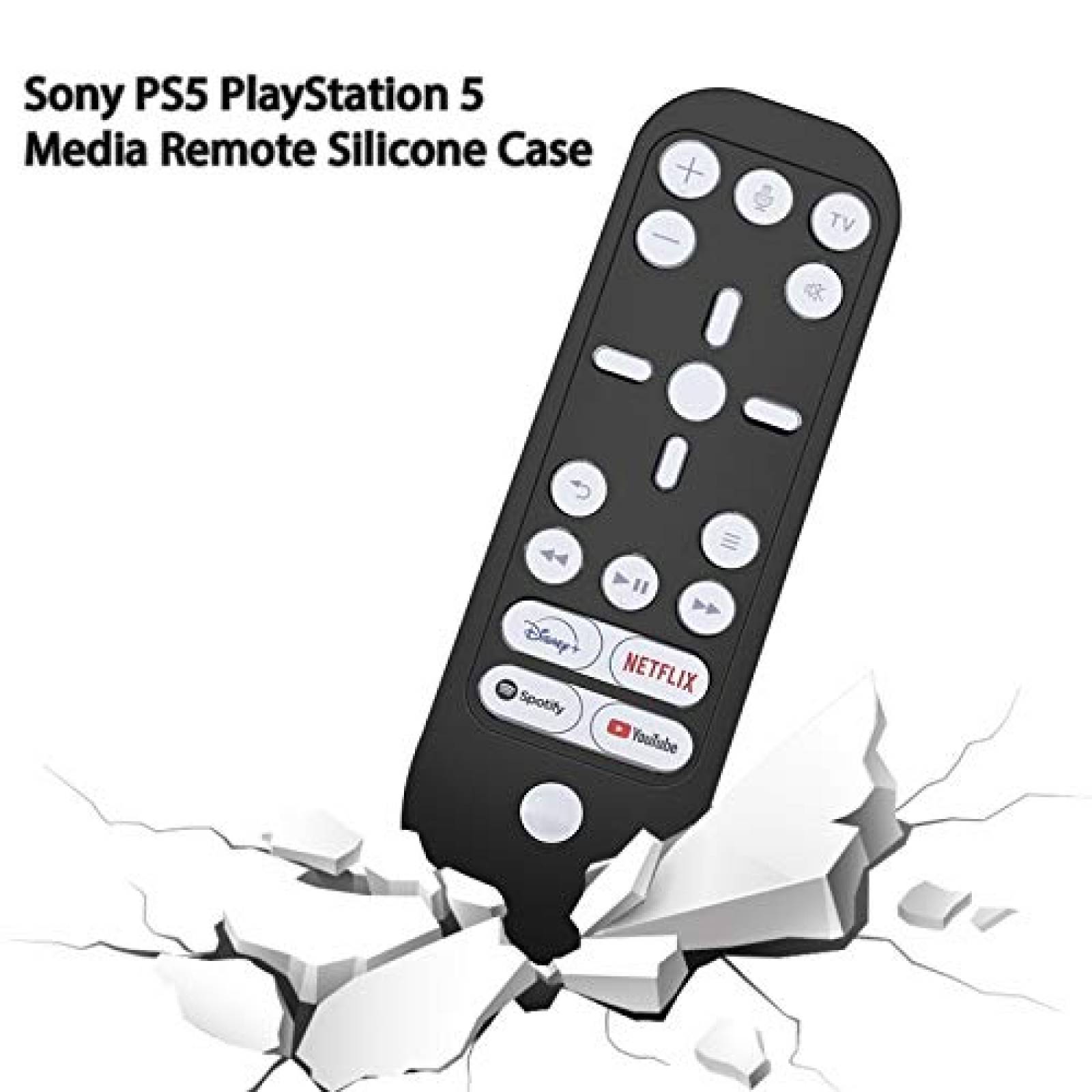 Funda Geekria para Control Remoto PS5 de Silicona -Negro