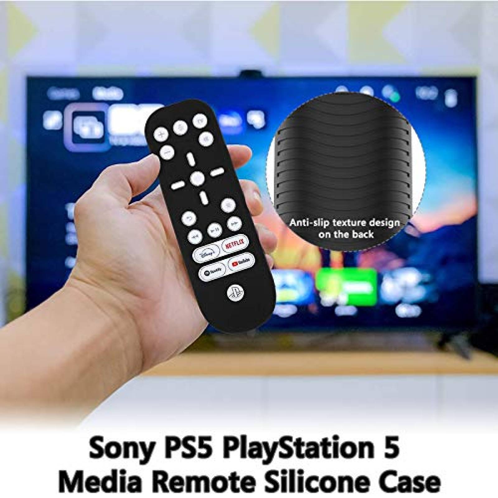 Funda Geekria para Control Remoto PS5 de Silicona -Negro