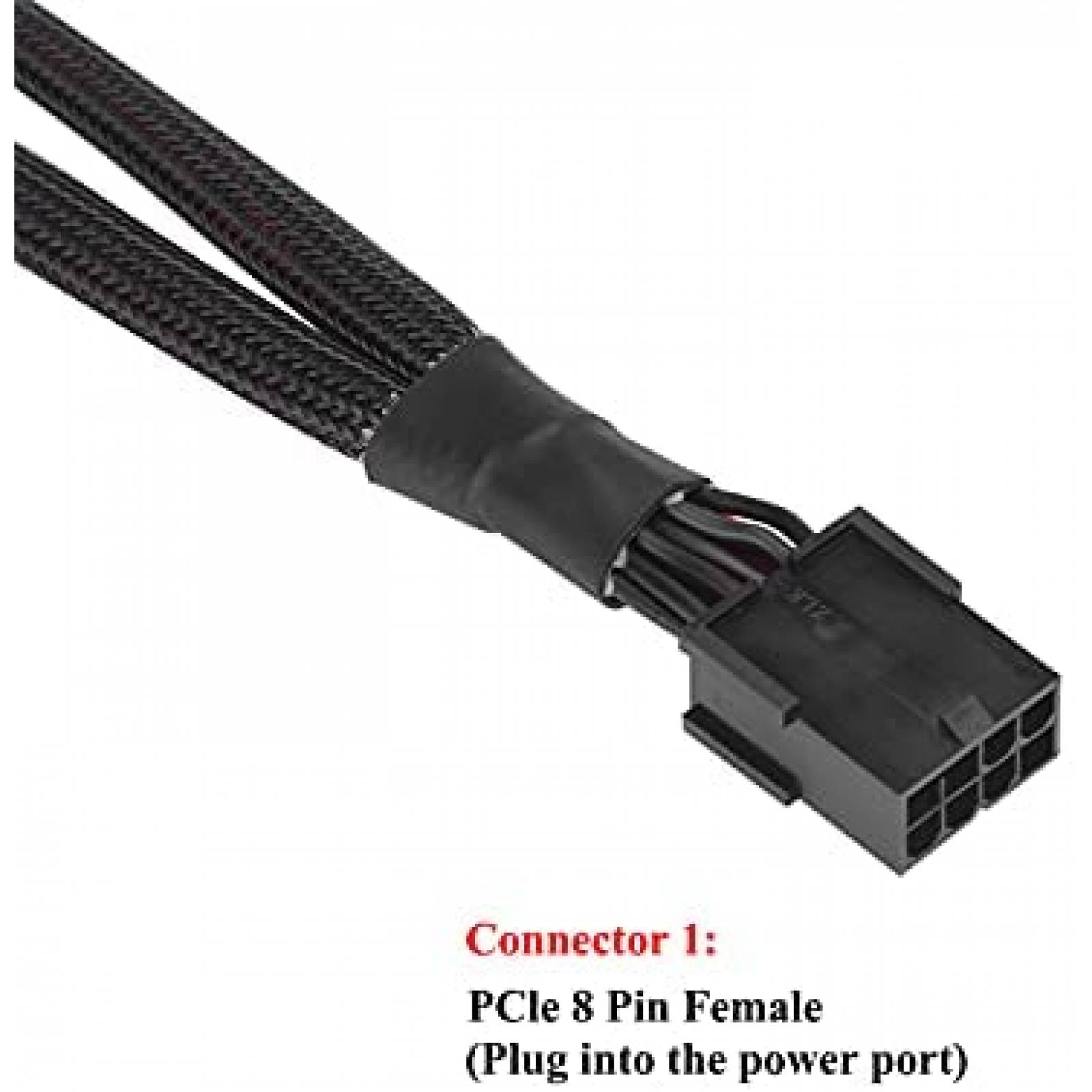 Pack cable PCIe a GPU/VGA HuDieM x2 de 8-pin -Negro