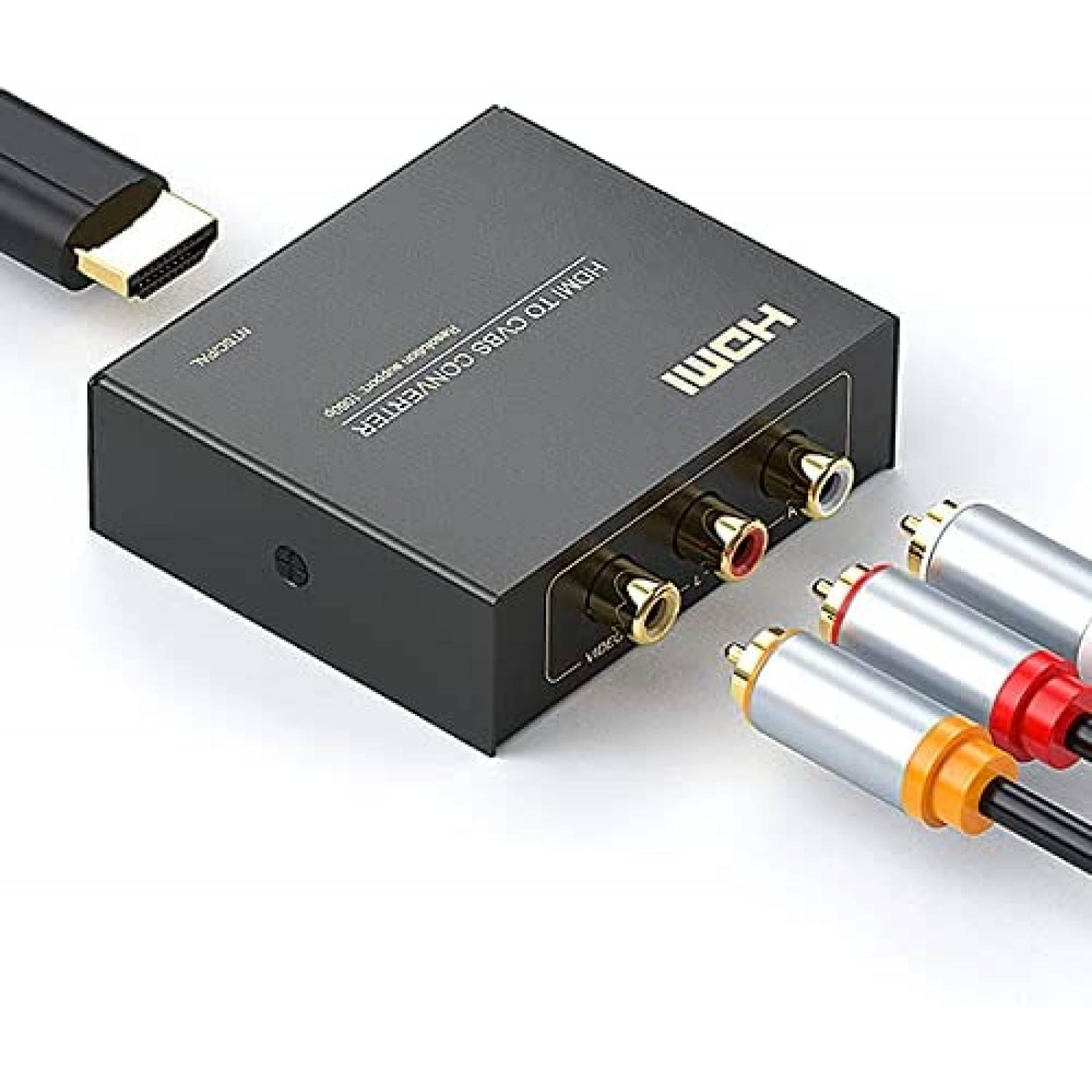 Adaptador Video kisdoo HDMI RCA AV Convertidor -Negro