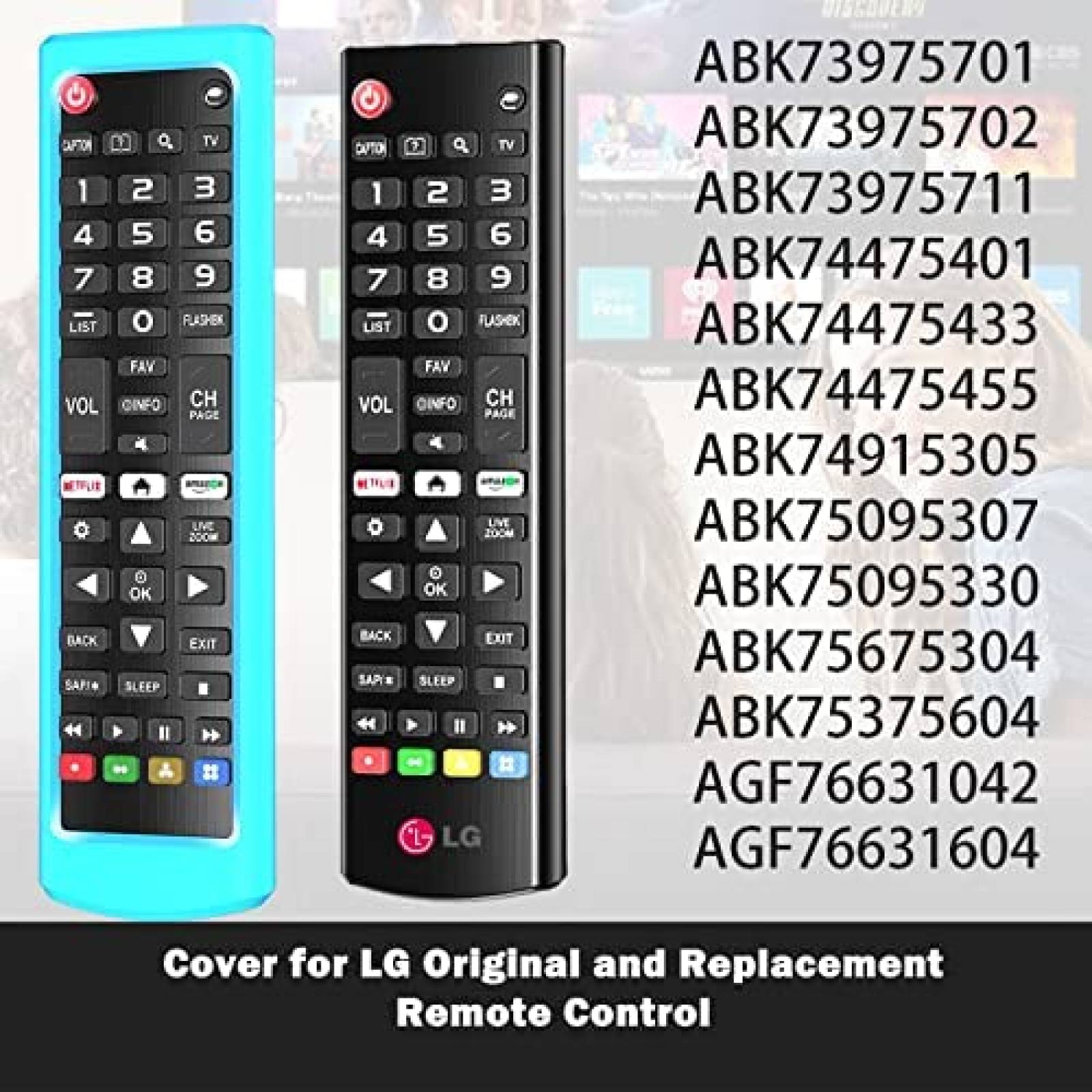 Carcaza Control Lambcare LG TV 2 unidades Silicon -Verde