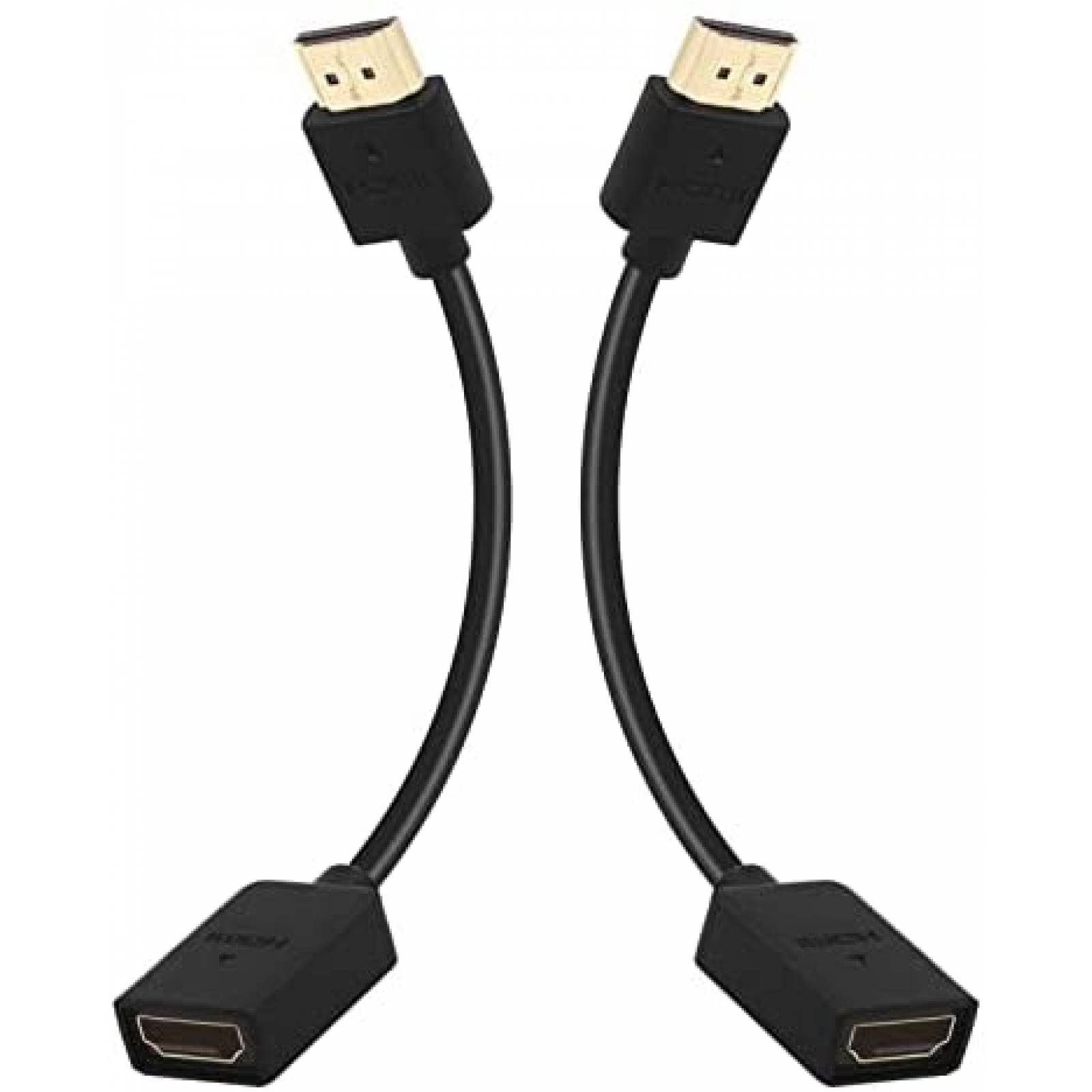 Cable LEENUE 2 Pzs Extension HDMI Macho a Hembra -Negro