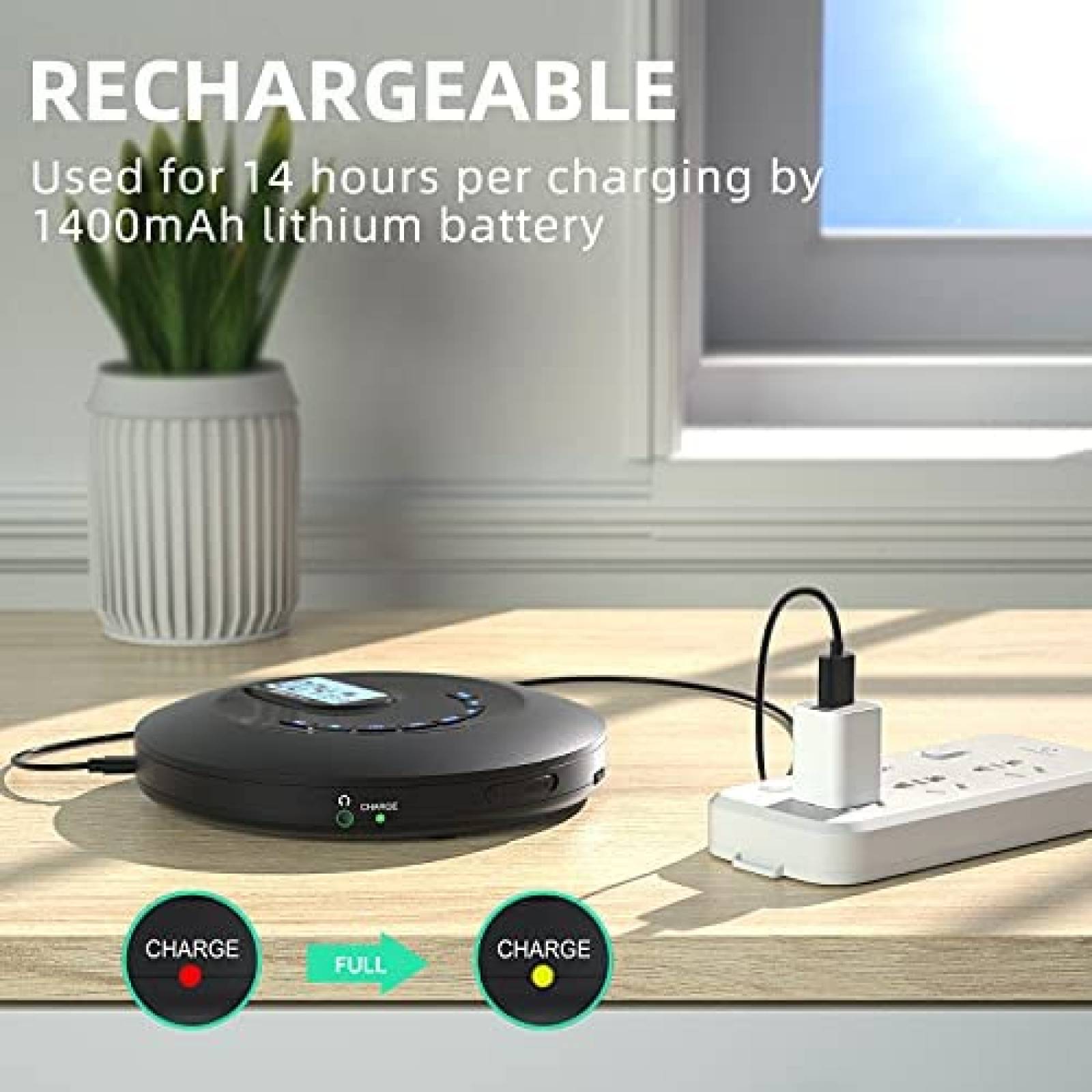 Kit Reproductor de CDs Portatil Miuscall-C c/Audifonos