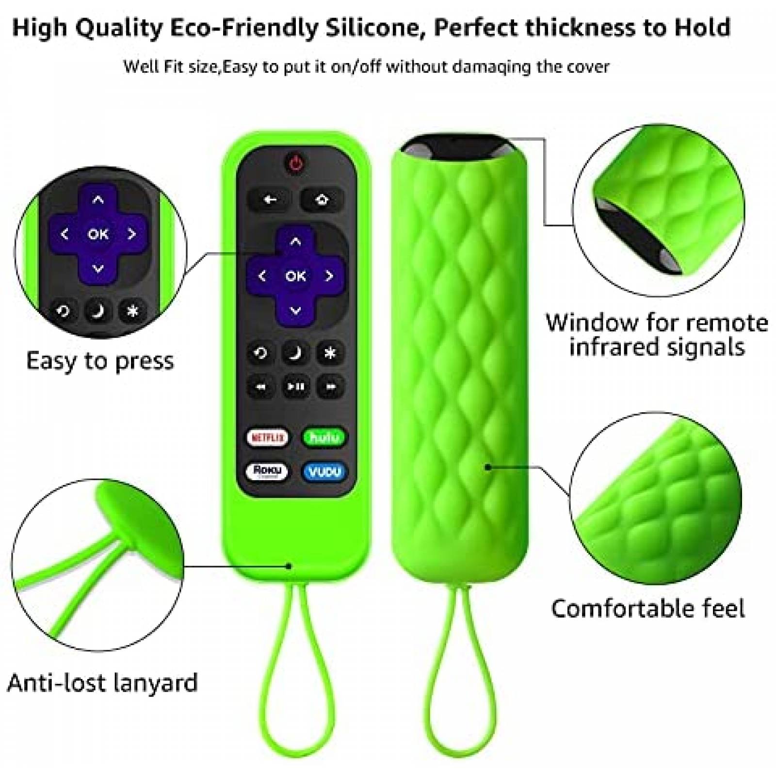 Pack funda para control Roku TV NA x2 -Azul/verde
