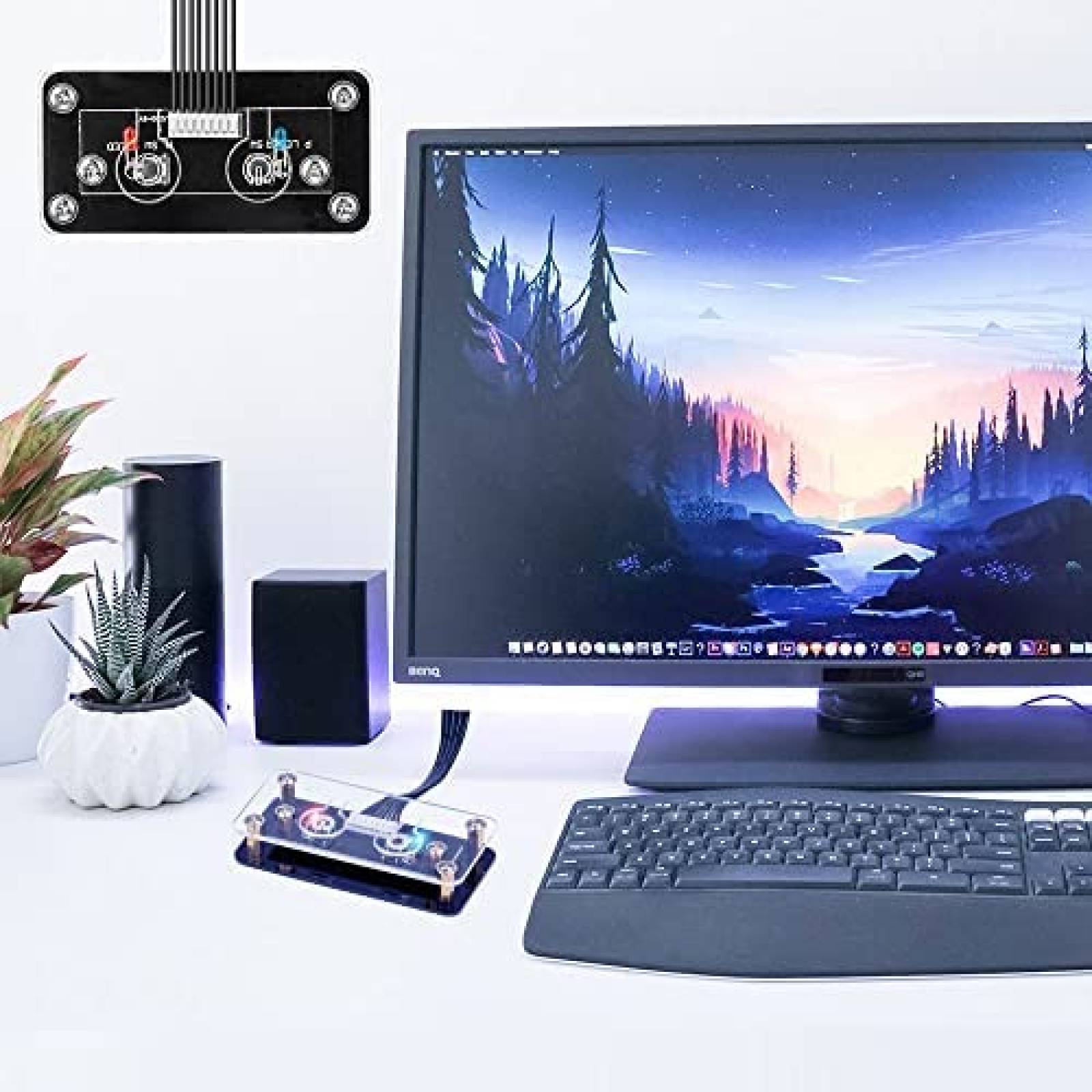 Interruptor de Encendido OwlTree para PC On/Off LED -Negro