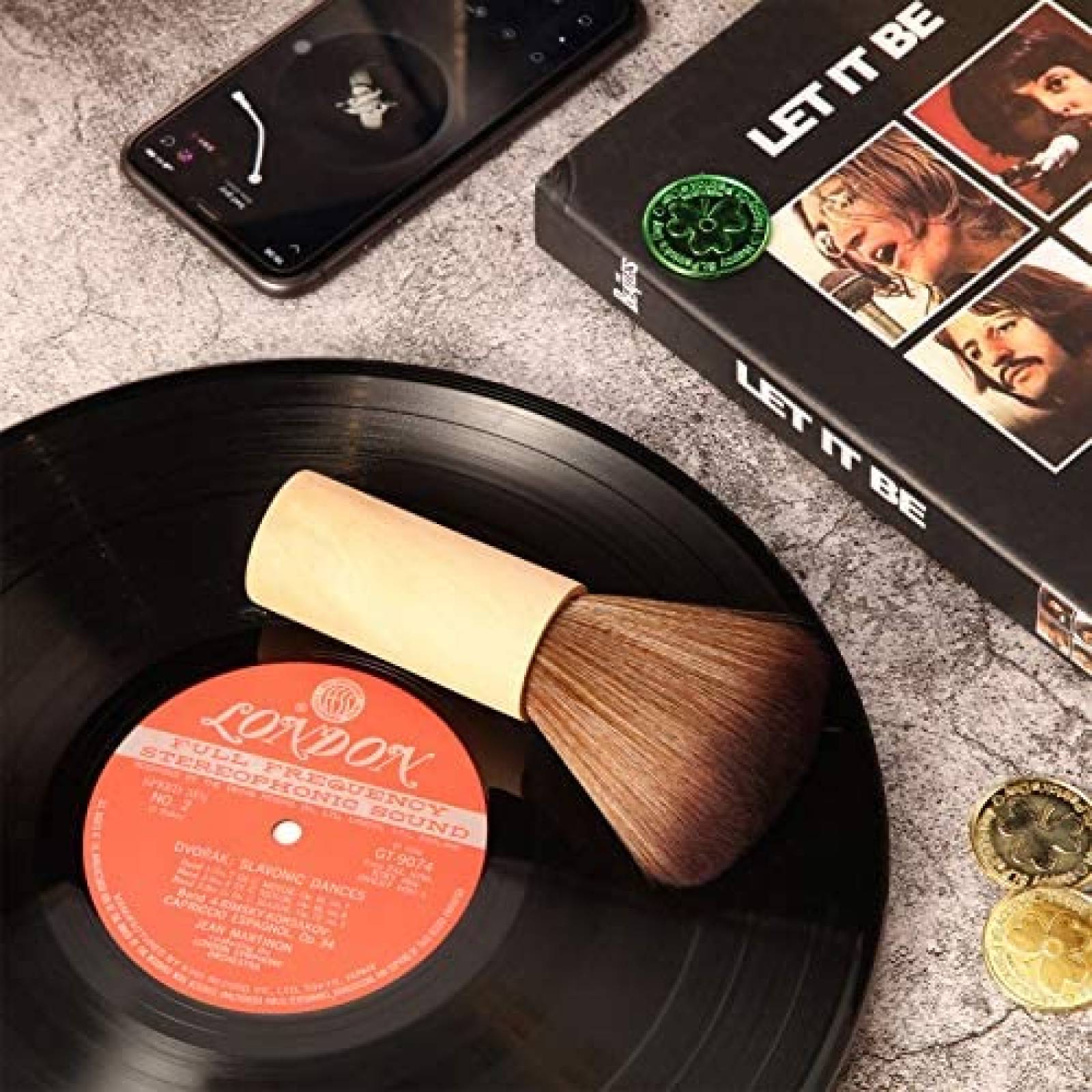 Brocha Limpiadora Patelai para Discos de Vinilo -Cafe