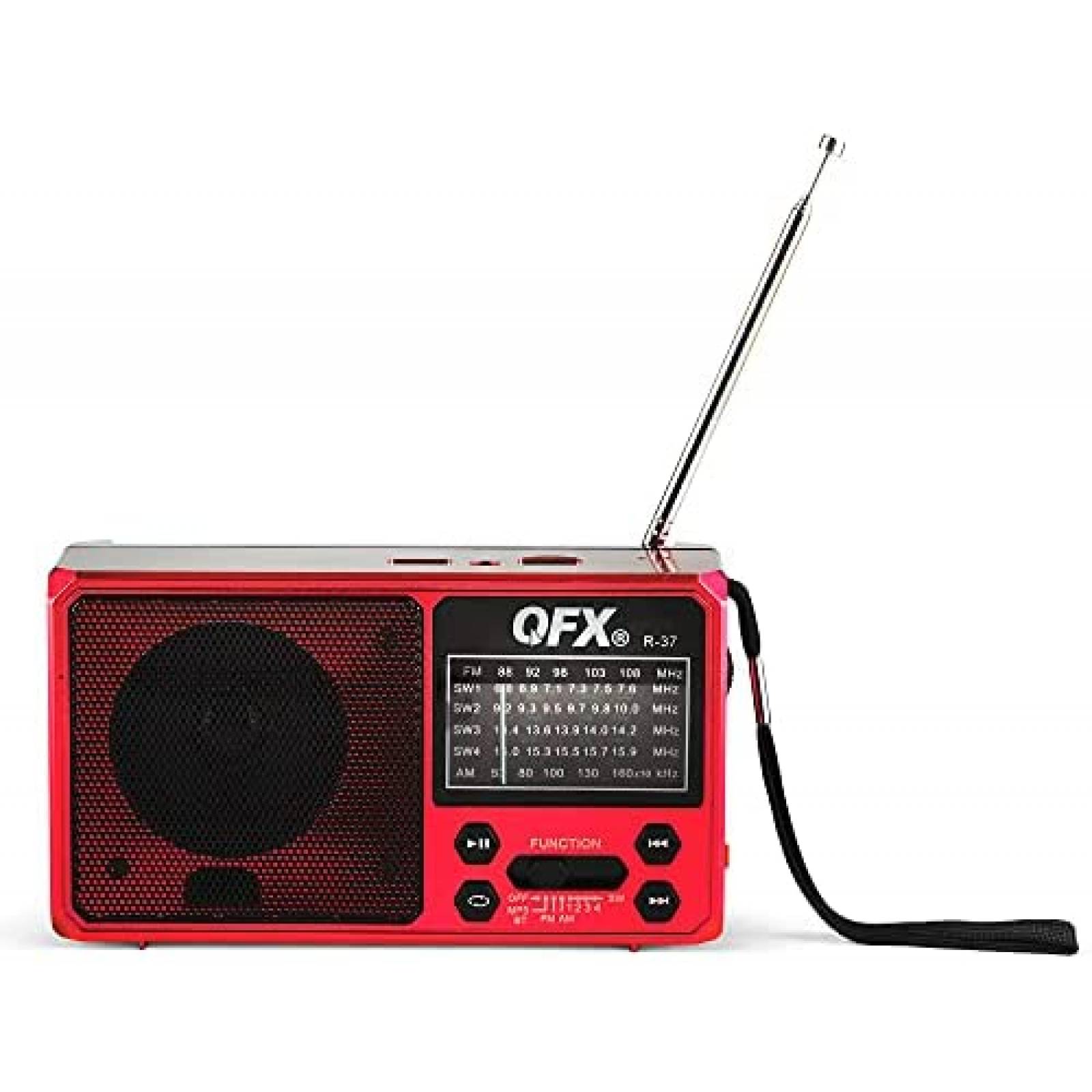 Radio con batería Recargable, Bluetooth, FM/Am / SW1-5, con Linterna, Cable  USB Carga Incluido