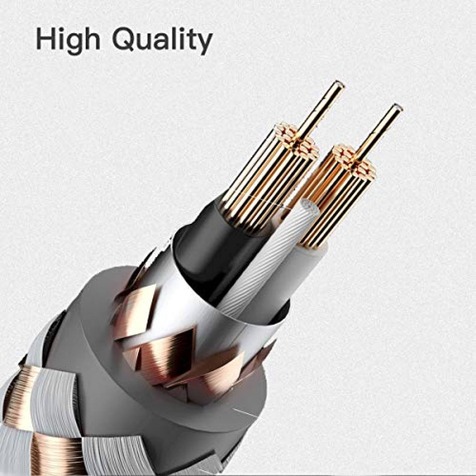 Pack cable RCA a 1/4" 6.35mm RFAdapter x2 de 3ft -Negro