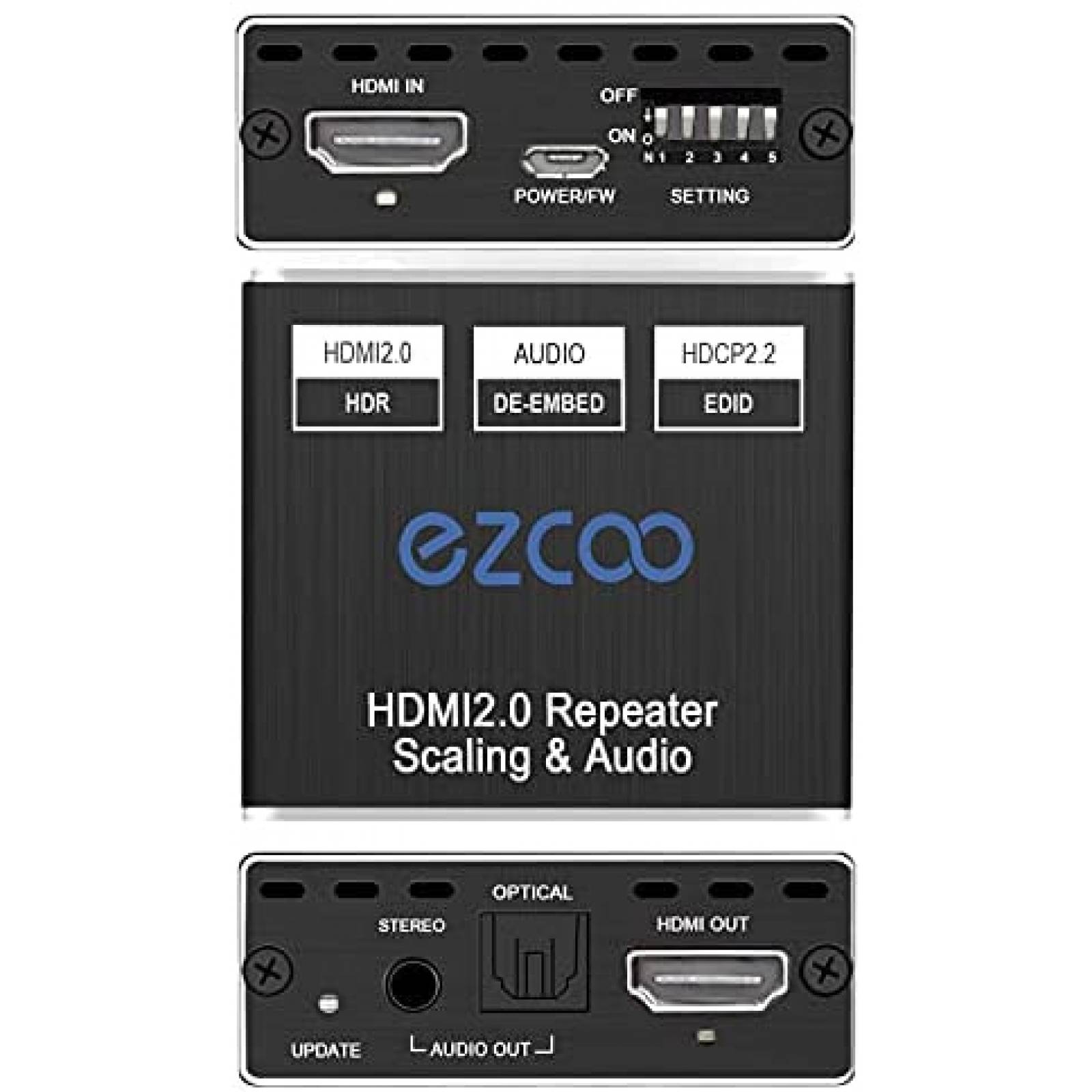 Splitter para HDMI ROFAVEZCO EX11PRO 4K 60Hz -Negro