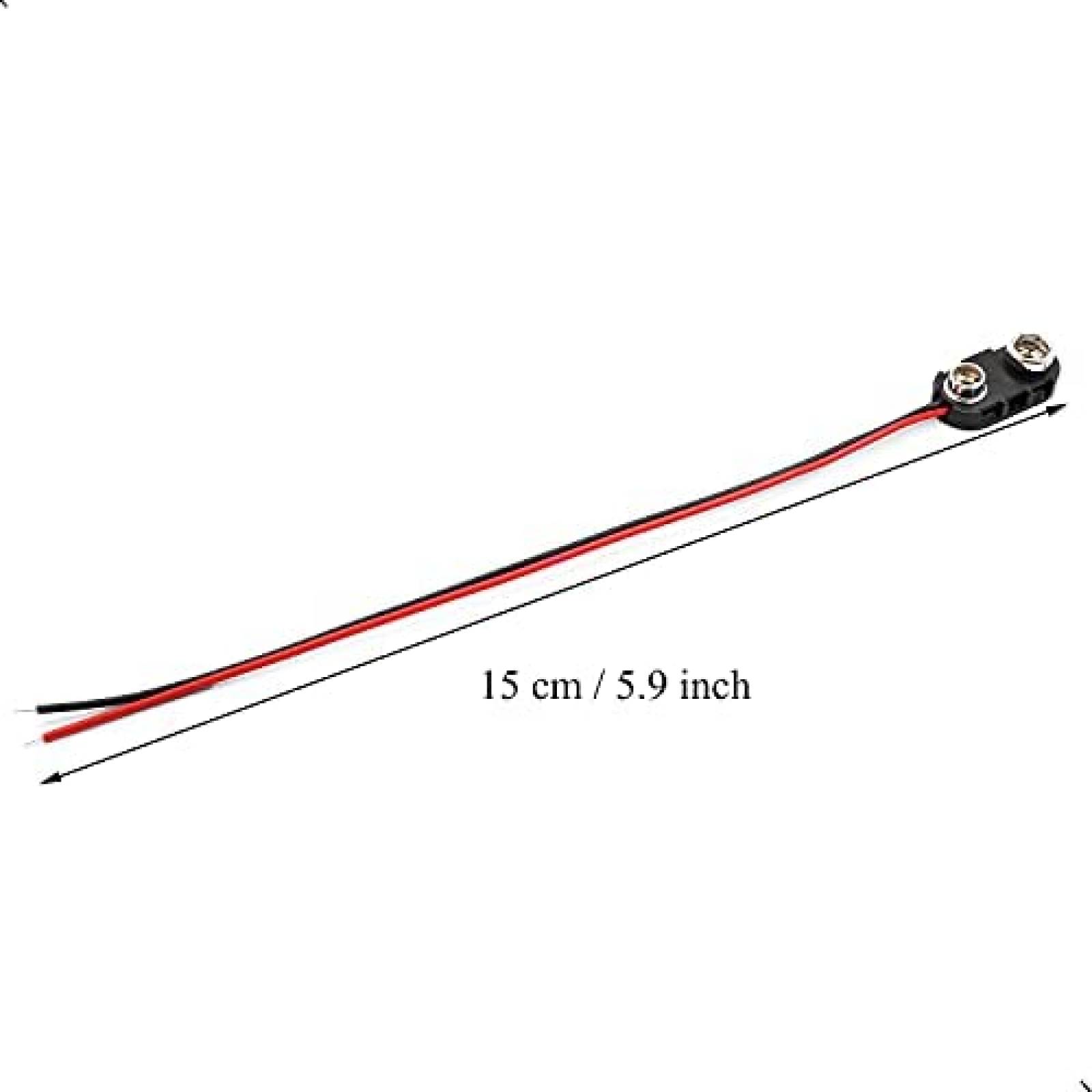 Conectores SIXQJZML 15 Pzs Clip De Bateria 9 V -Negro