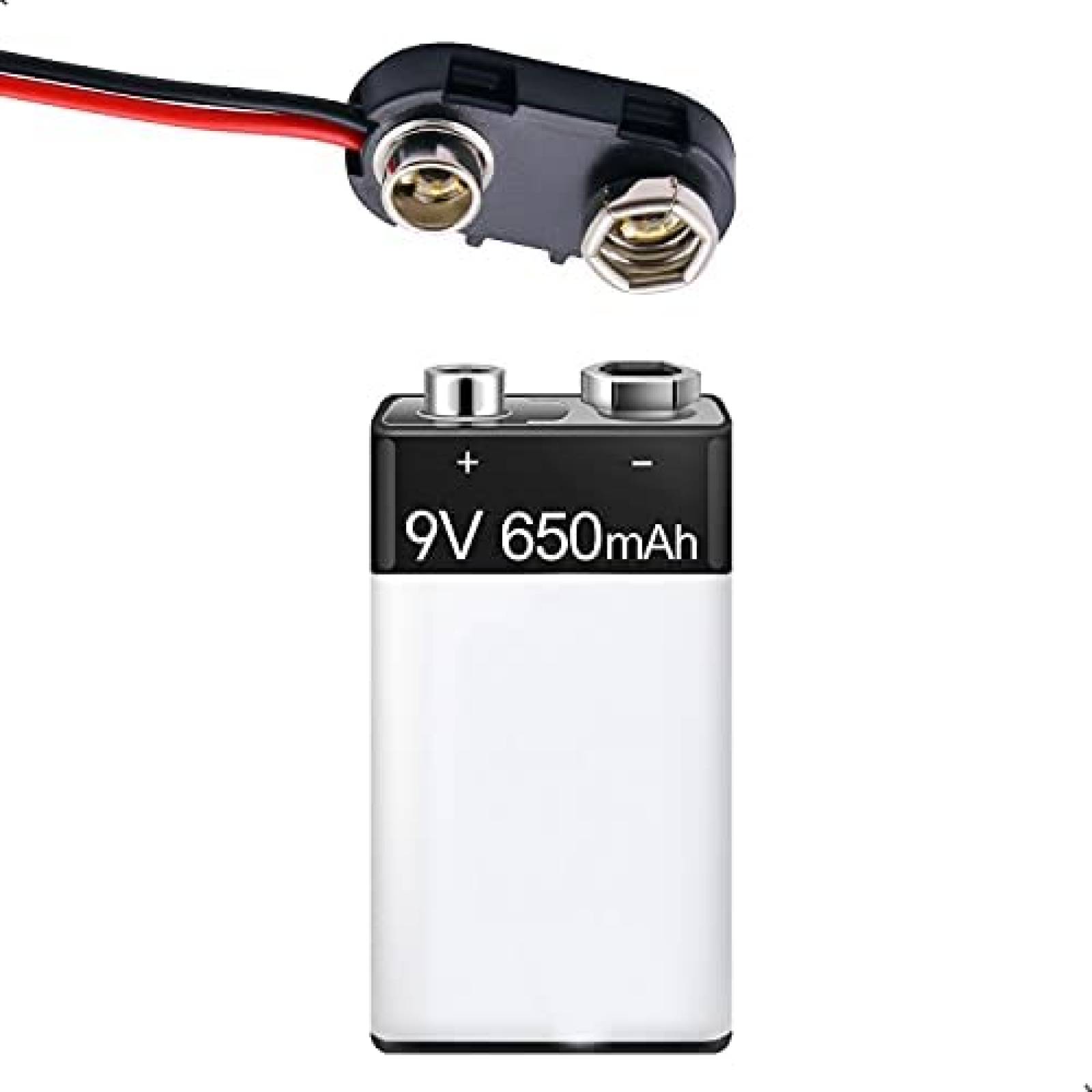 Conectores SIXQJZML 15 Pzs Clip De Bateria 9 V -Negro