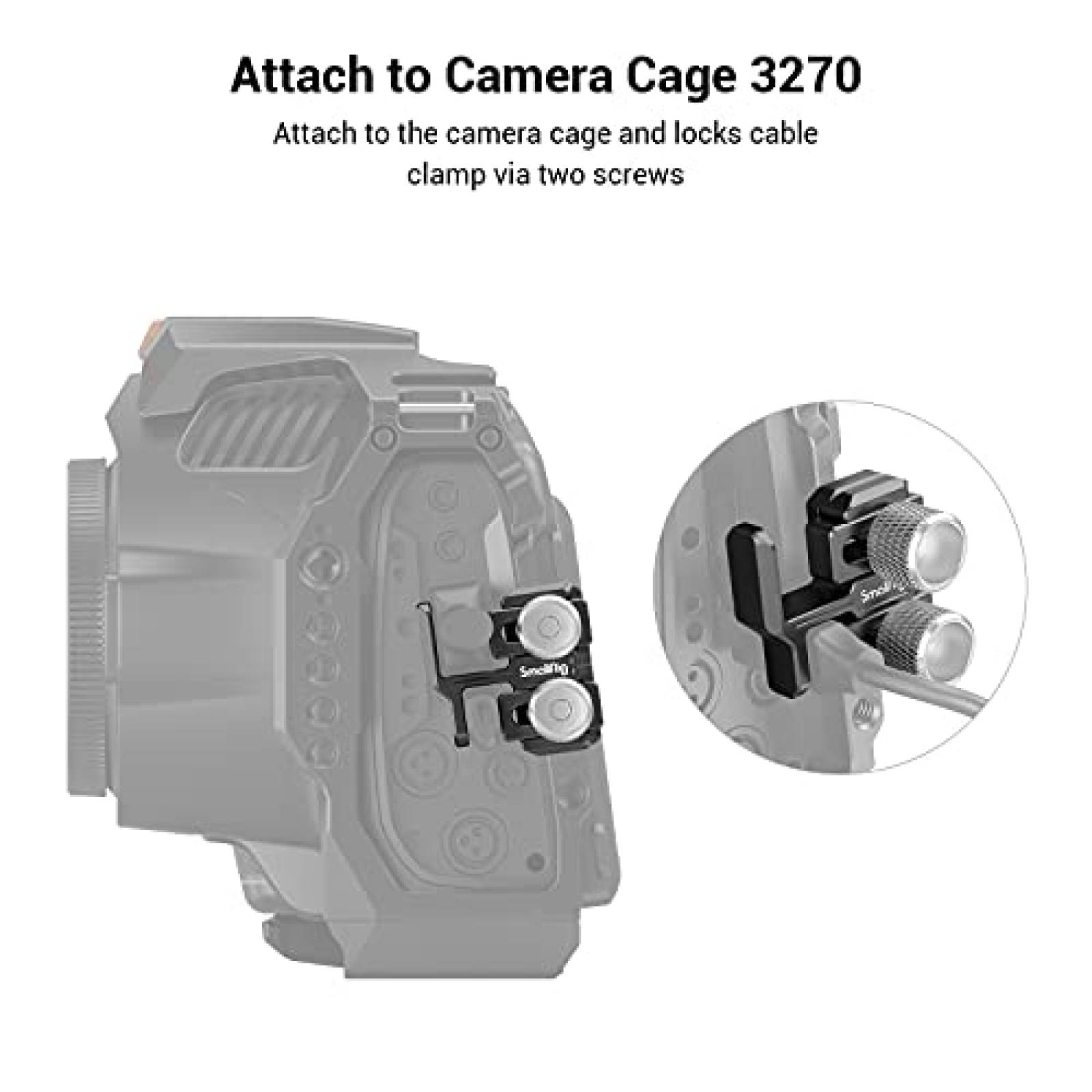 Abrazadera Camara SMALLRIG 3271 HDMI USB C Compatible BMPCC