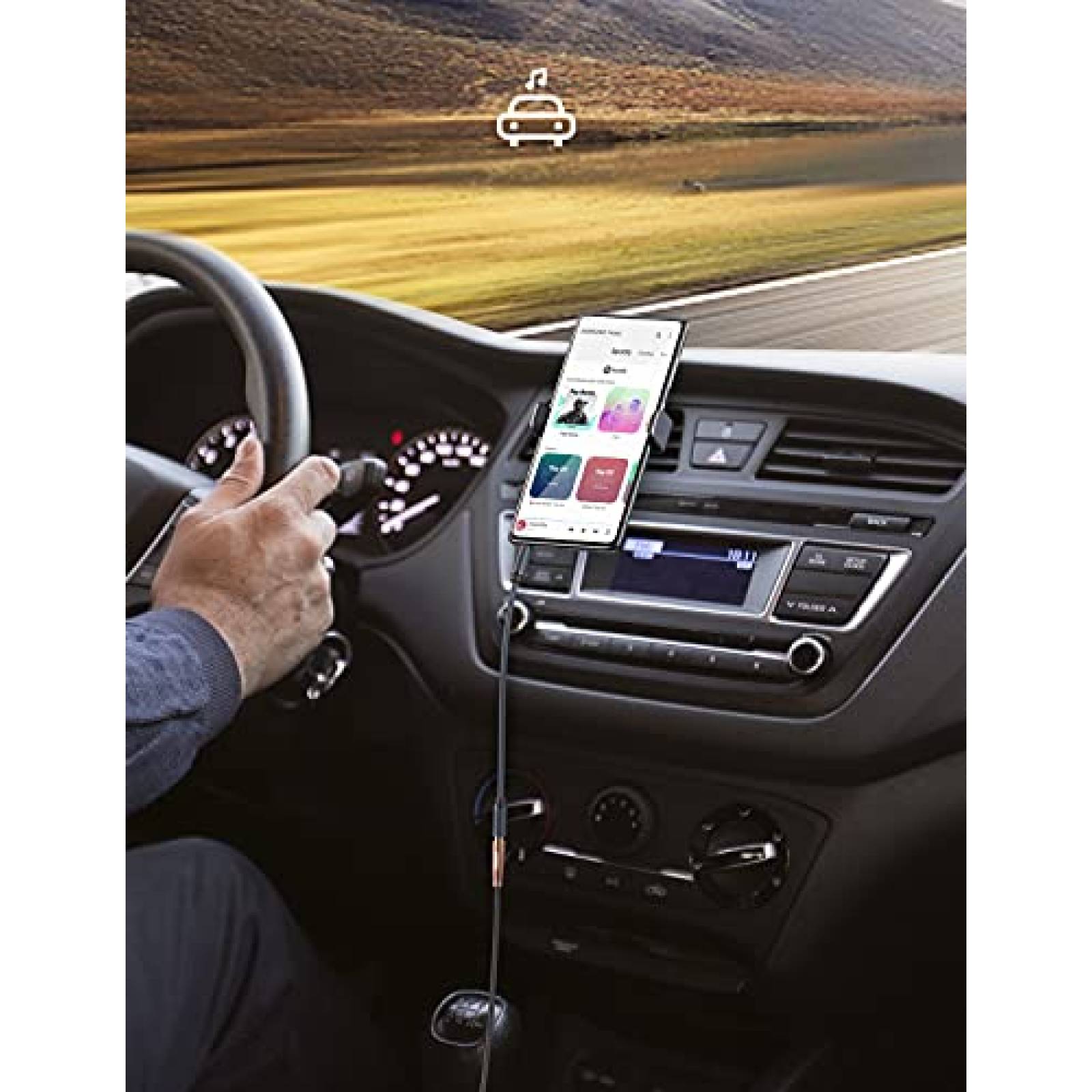 Cable de Audio UGREEN 3.5mm Hembra a 2 RCA Macho -Negro