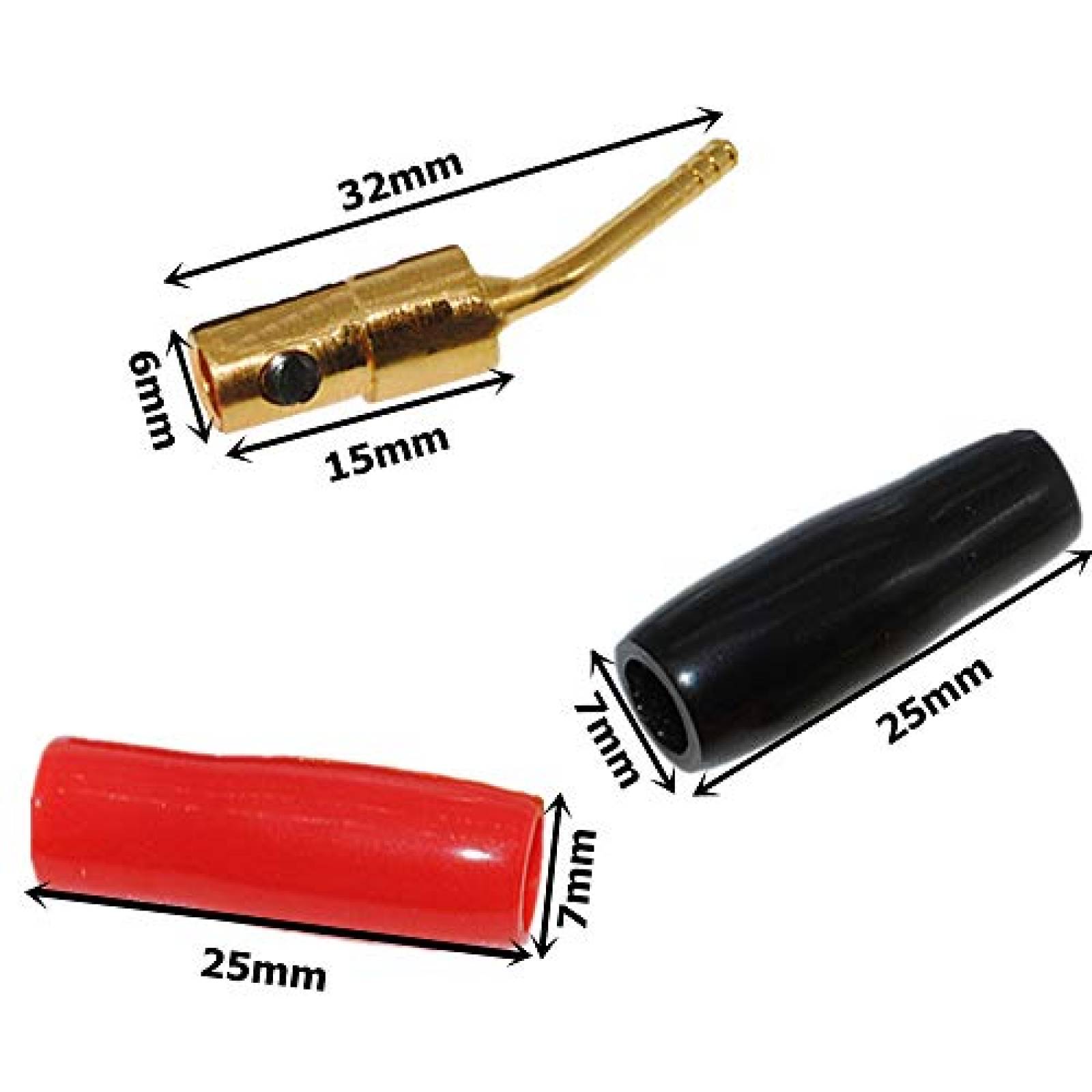 Conector Urtop 10 Pzs Tipo Banana 2mm Clavija Tornillo