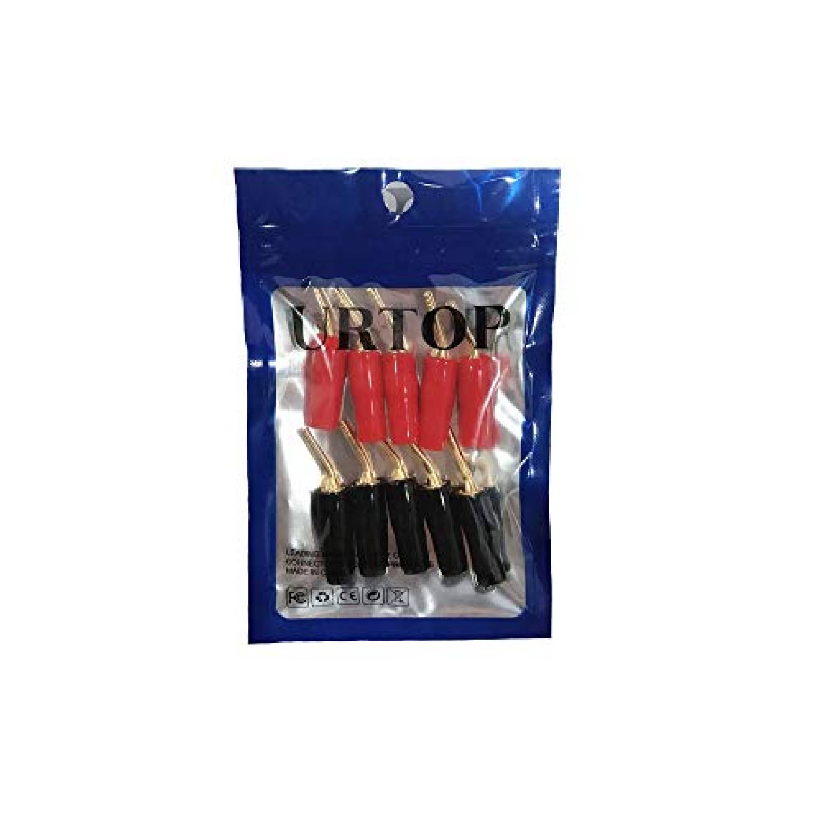 Conector Urtop 10 Pzs Tipo Banana 2mm Clavija Tornillo