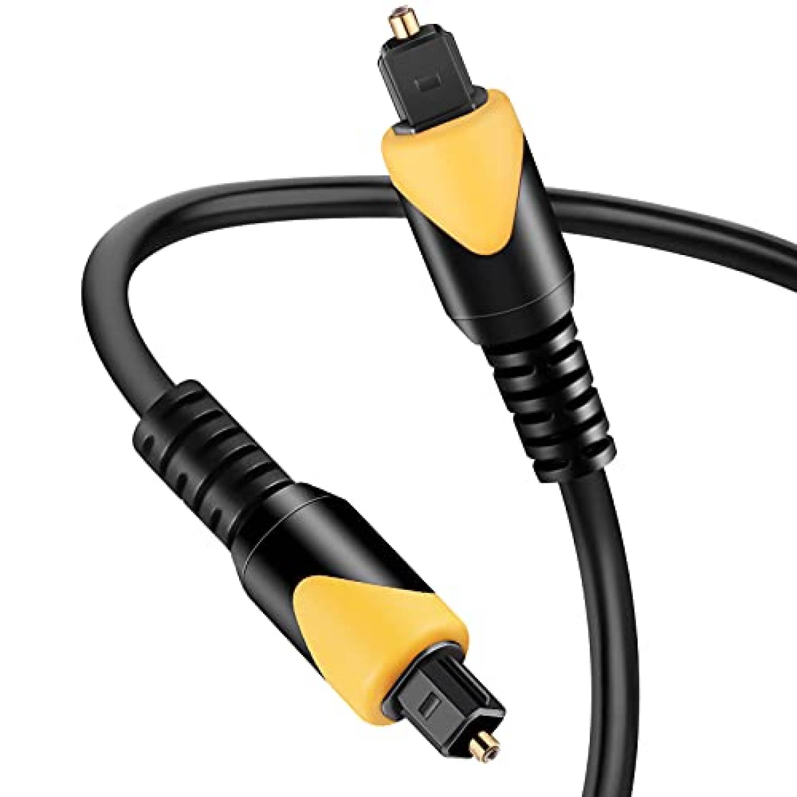 Cable de Audio ZEXMTE 6ft HiFi de Fibra optica -Amarillo