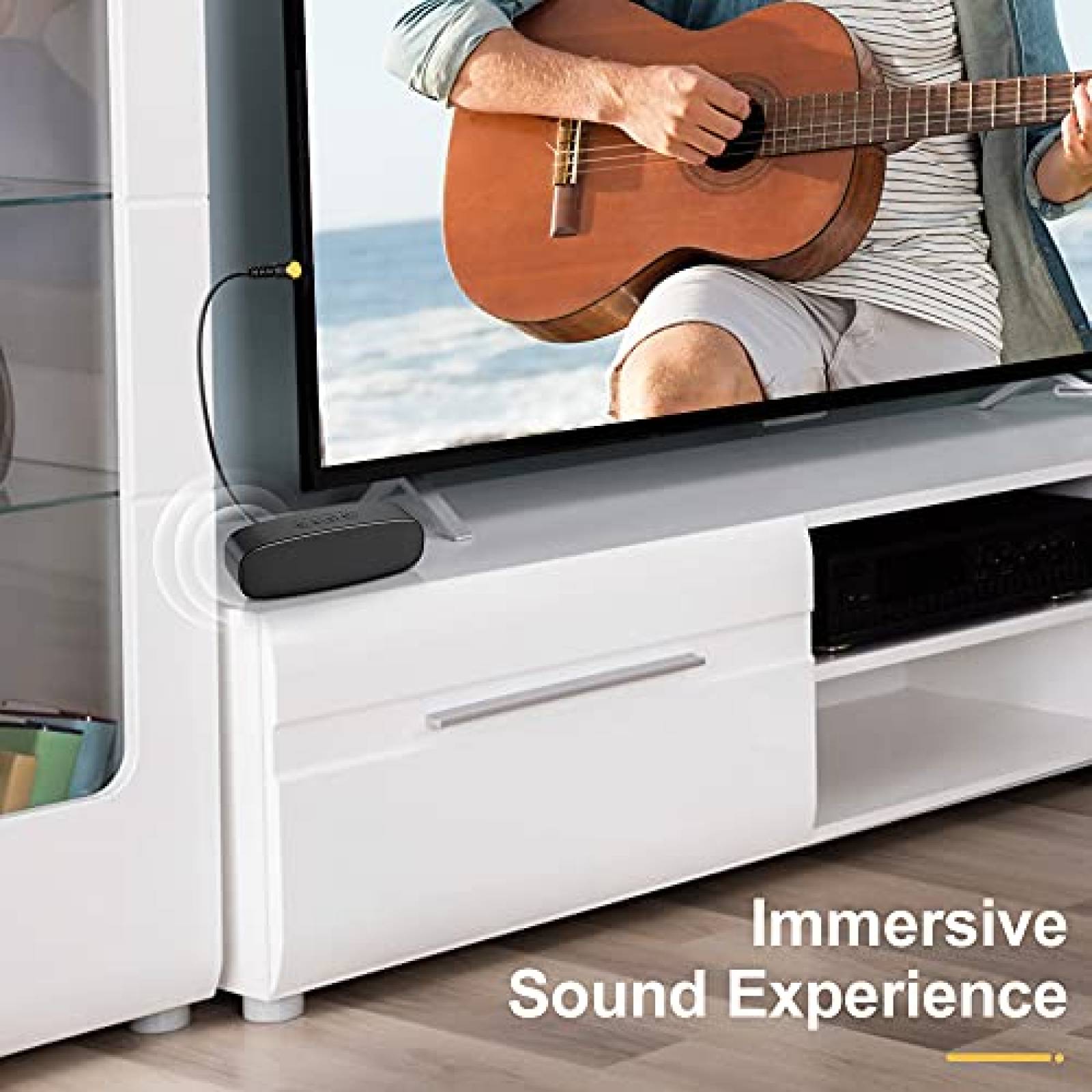 Cable de Audio ZEXMTE 6ft HiFi de Fibra optica -Amarillo