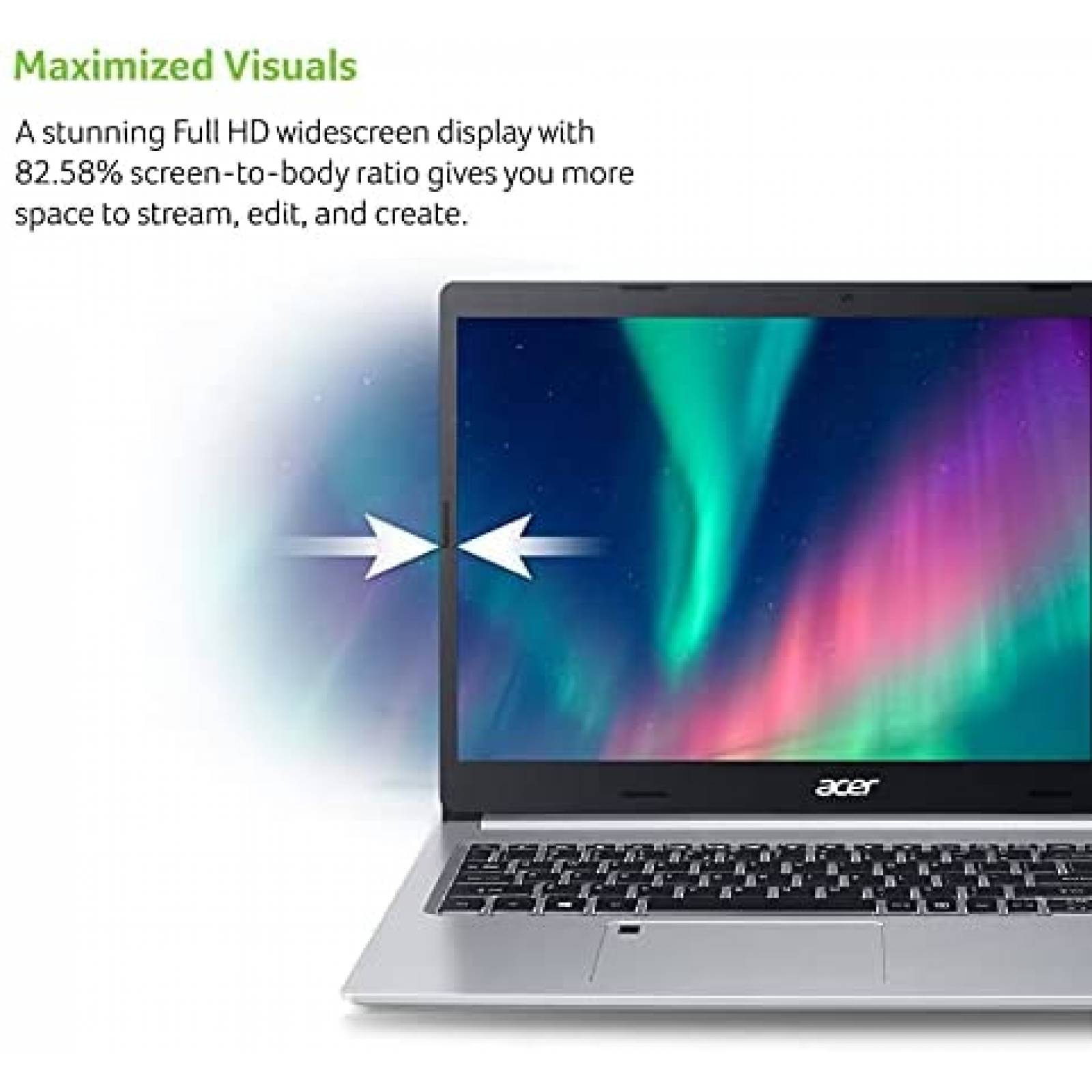 Laptop Acer Aspire 5 Slim A515-46-R14K 15.6'' 4GB -Plateado