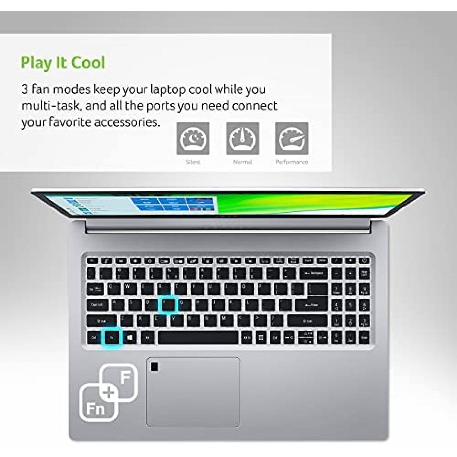 Laptop Acer Aspire 5 Slim A515-46-R14K 15.6'' 4GB -Plateado