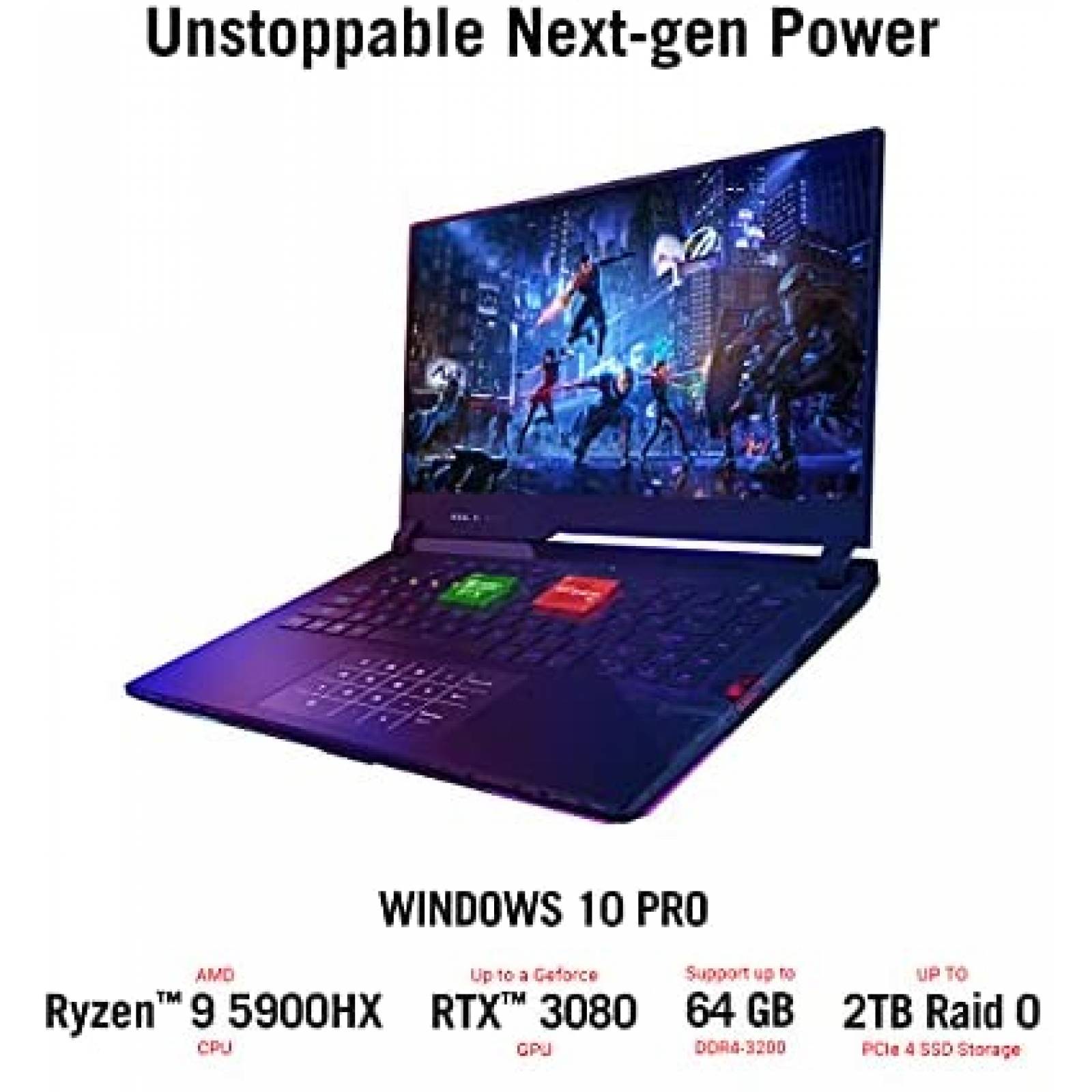 Laptop Gamer ASUS ROG Strix Scar 15 15.6'' Ryzen 9 16GB 1TB