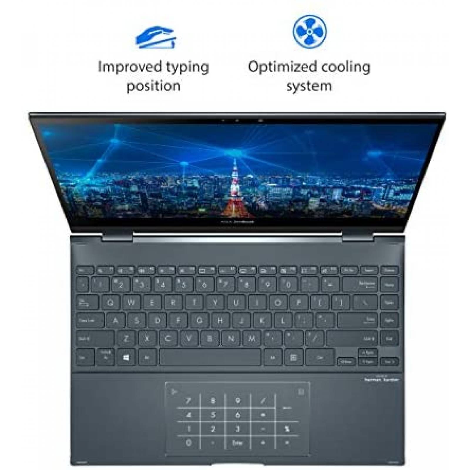 Laptop ASUS ZenBook Flip 13 13.3" 8 GB 512 GB Win 11 -Gris