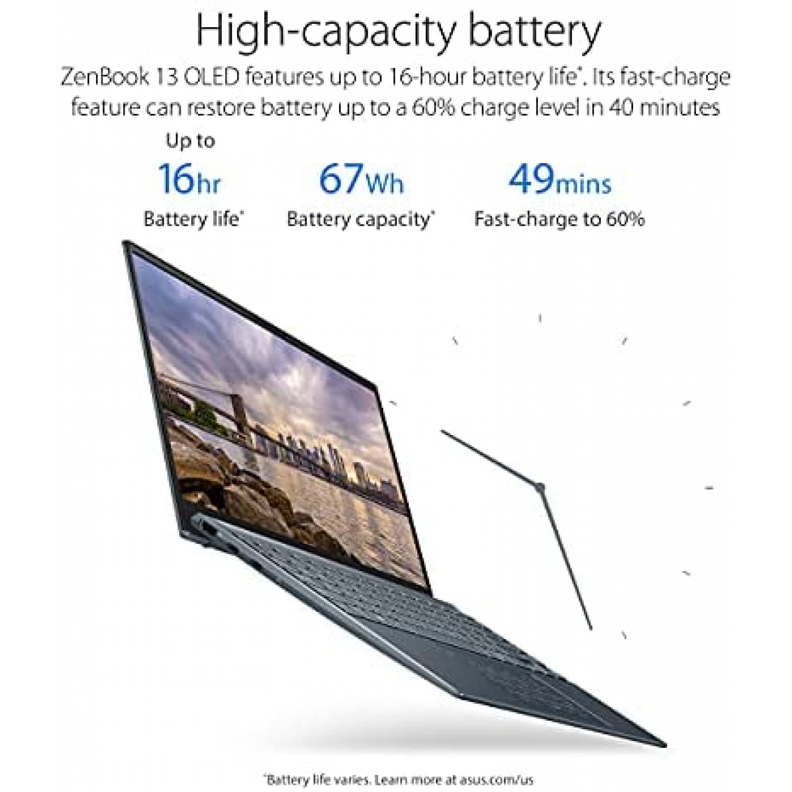 Laptop ASUS ZenBook 13 13.3" FHD 8 GB 512 GB SSD -Gris