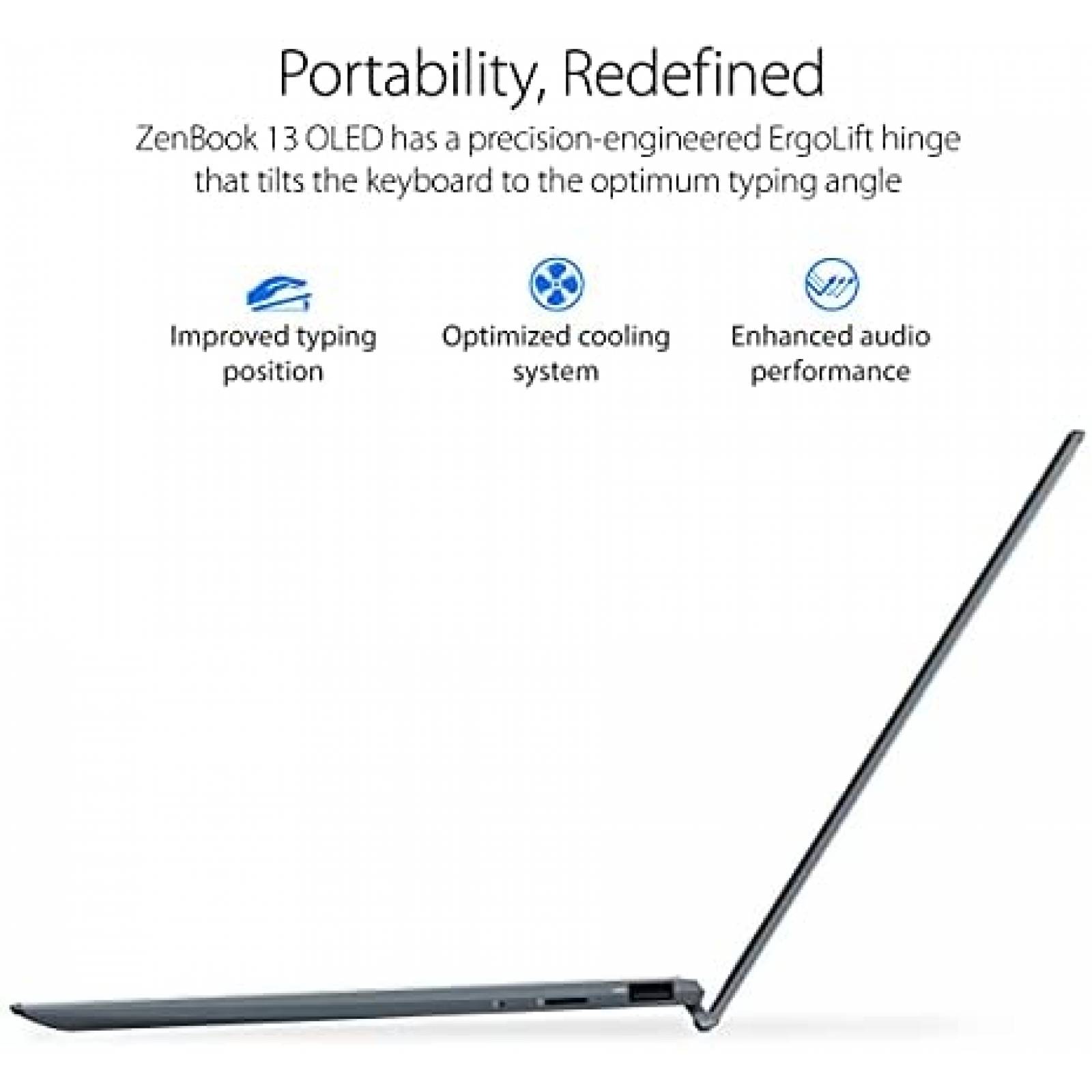 Laptop ASUS ZenBook 13 13.3" FHD 8 GB 512 GB SSD -Gris