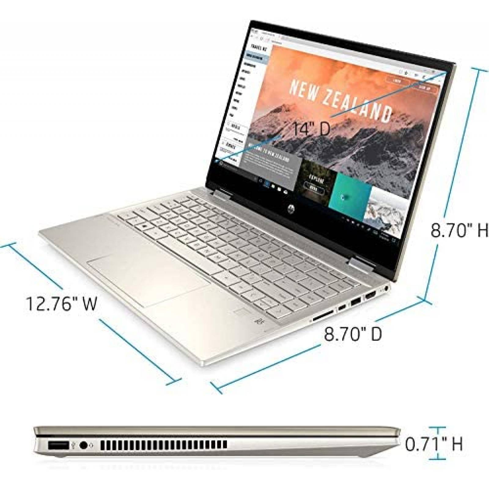 Laptop HP Pavilion X360 Pantalla Tactil 14'' 8GB RAM 256GB