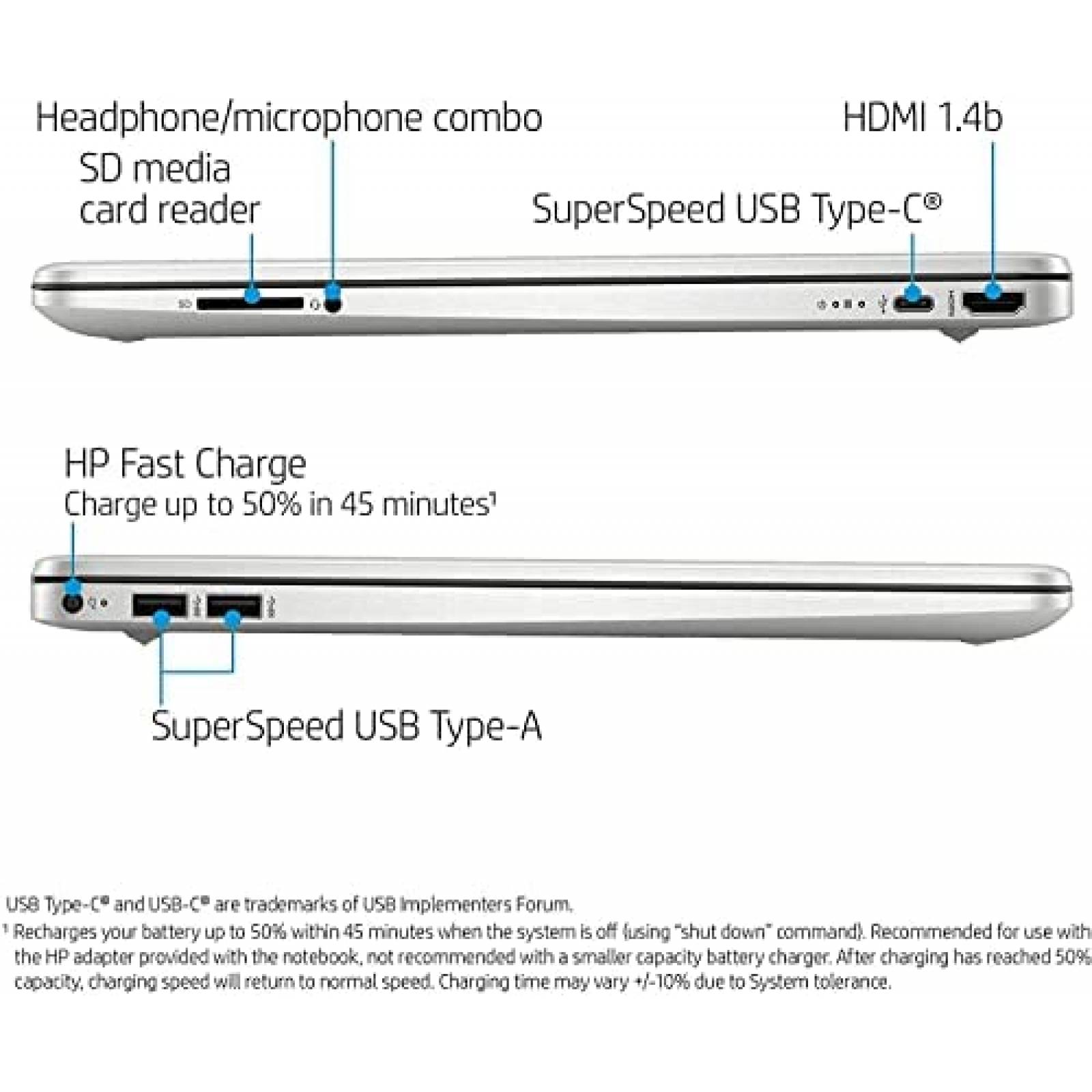 Laptop HP 15.6'' AMD Athlon Silver 3050U 16 GB RAM 512 GB