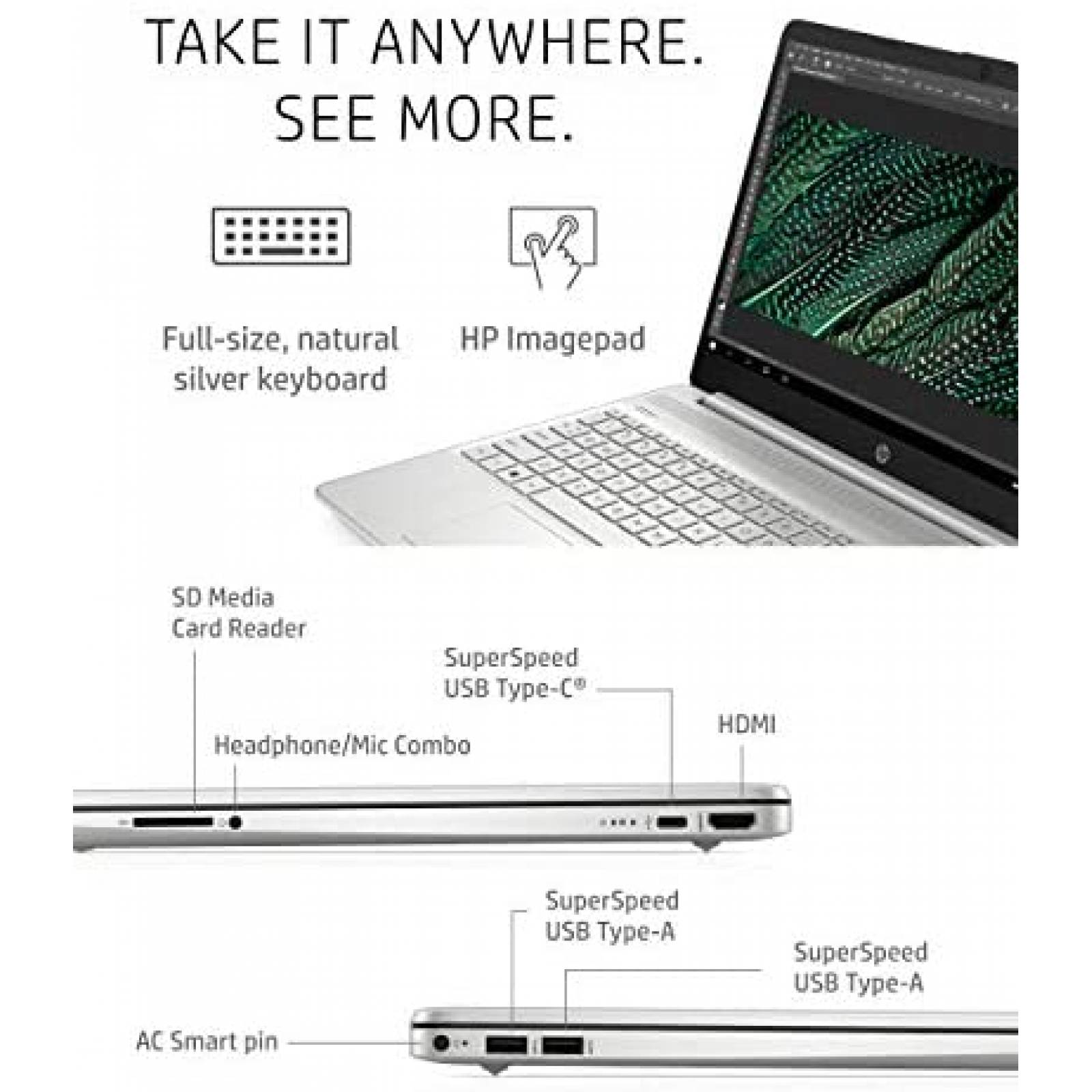 Laptop HP 15-dy2024nr 15'' i5 8-1135G7 GB RAM 256 GB SSD