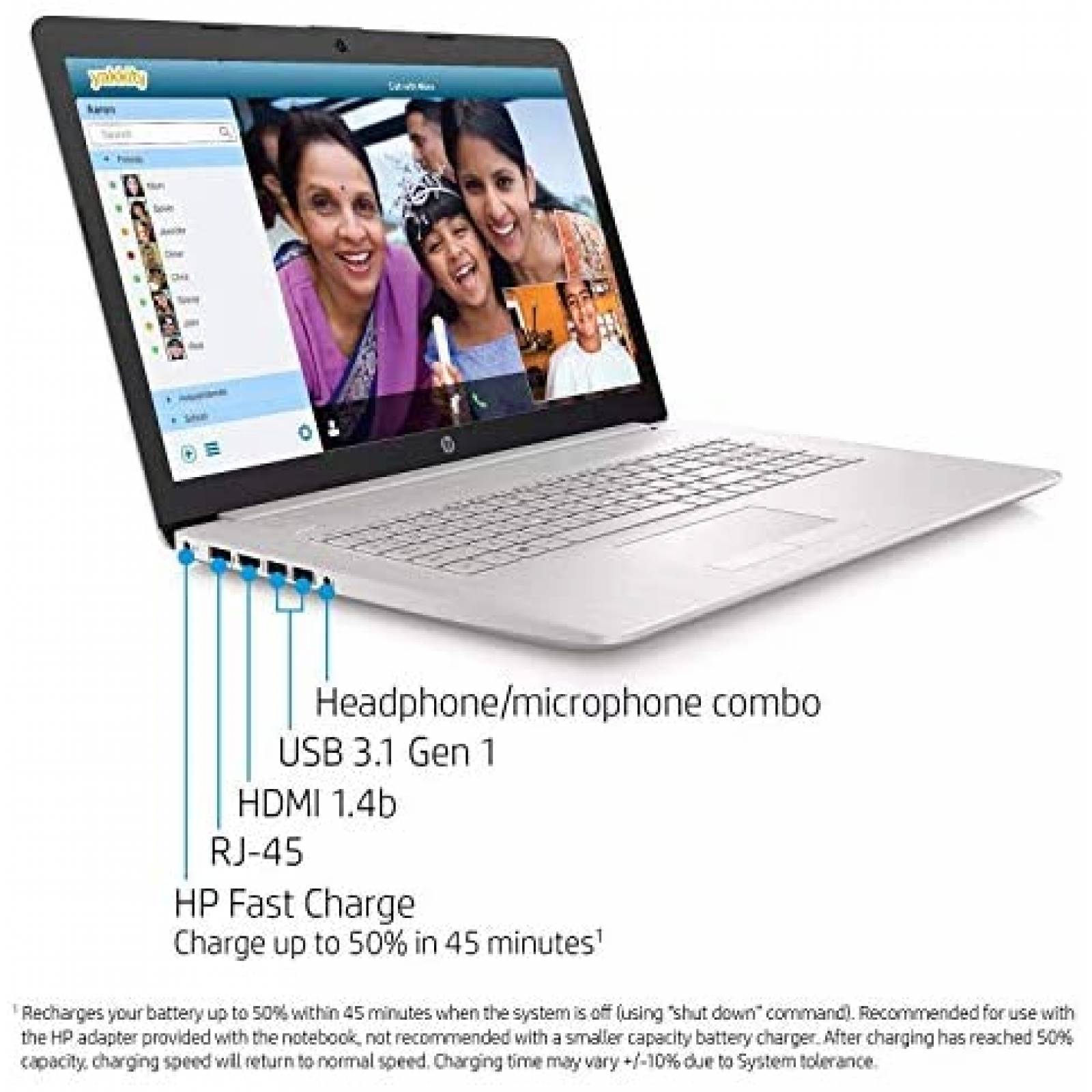 Laptop HP 17-by4061nr 17.3'' i5 8GB 512GB PCIe NVMe M.2 SSD