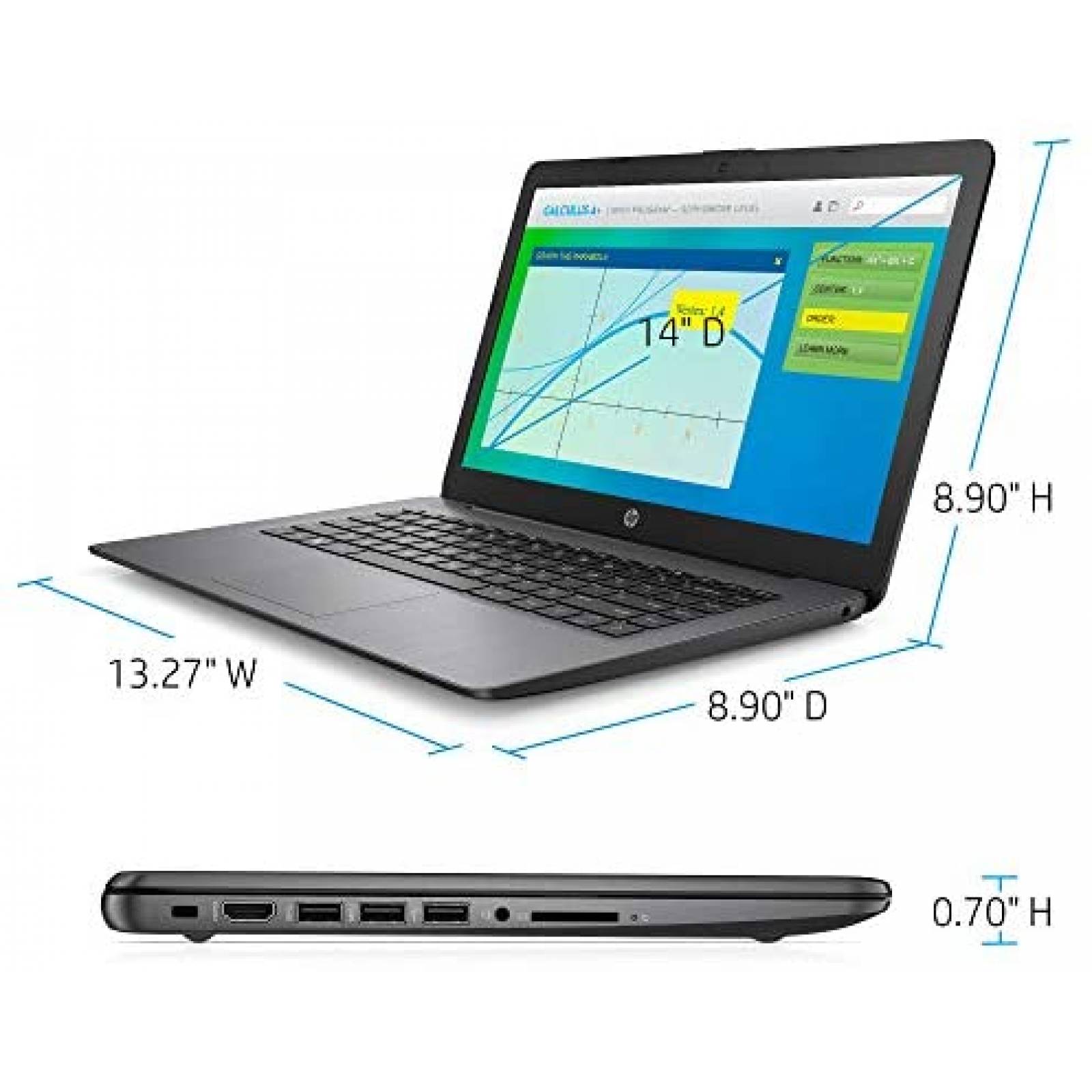Laptop HP 14'' Intel Celeron N4000 4GB DDR4 64GB eMMC