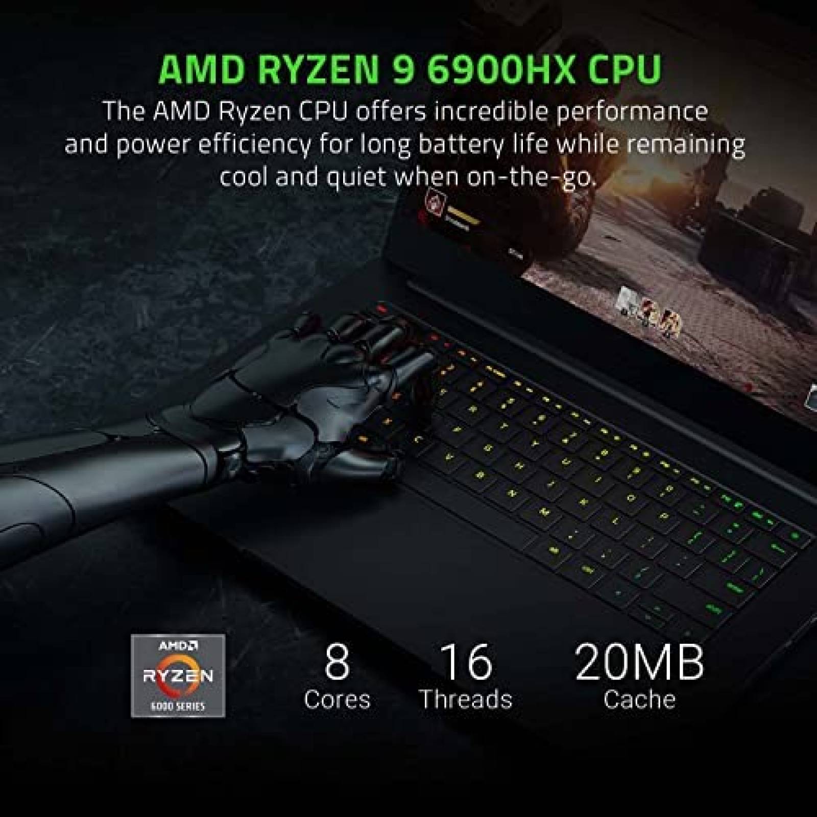 Laptop Gamer Razer Blade 14 14'' Ryzen 9 16GB 1TB QHD 165Hz
