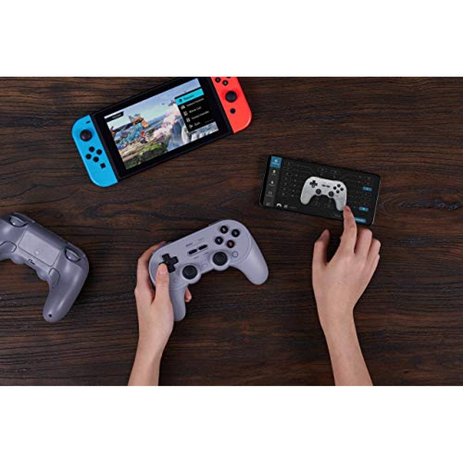 Control para Consola 8BitDo Pro 2 Nintendo Switch -Gris
