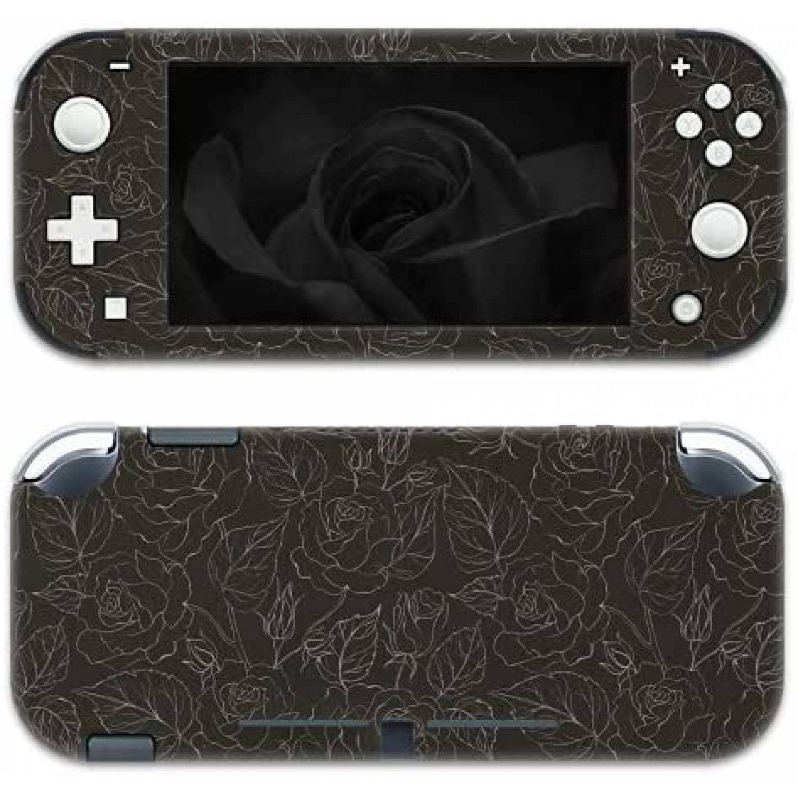 Vinilo de Nintendo Switch BelugaDesign de flores -Negro