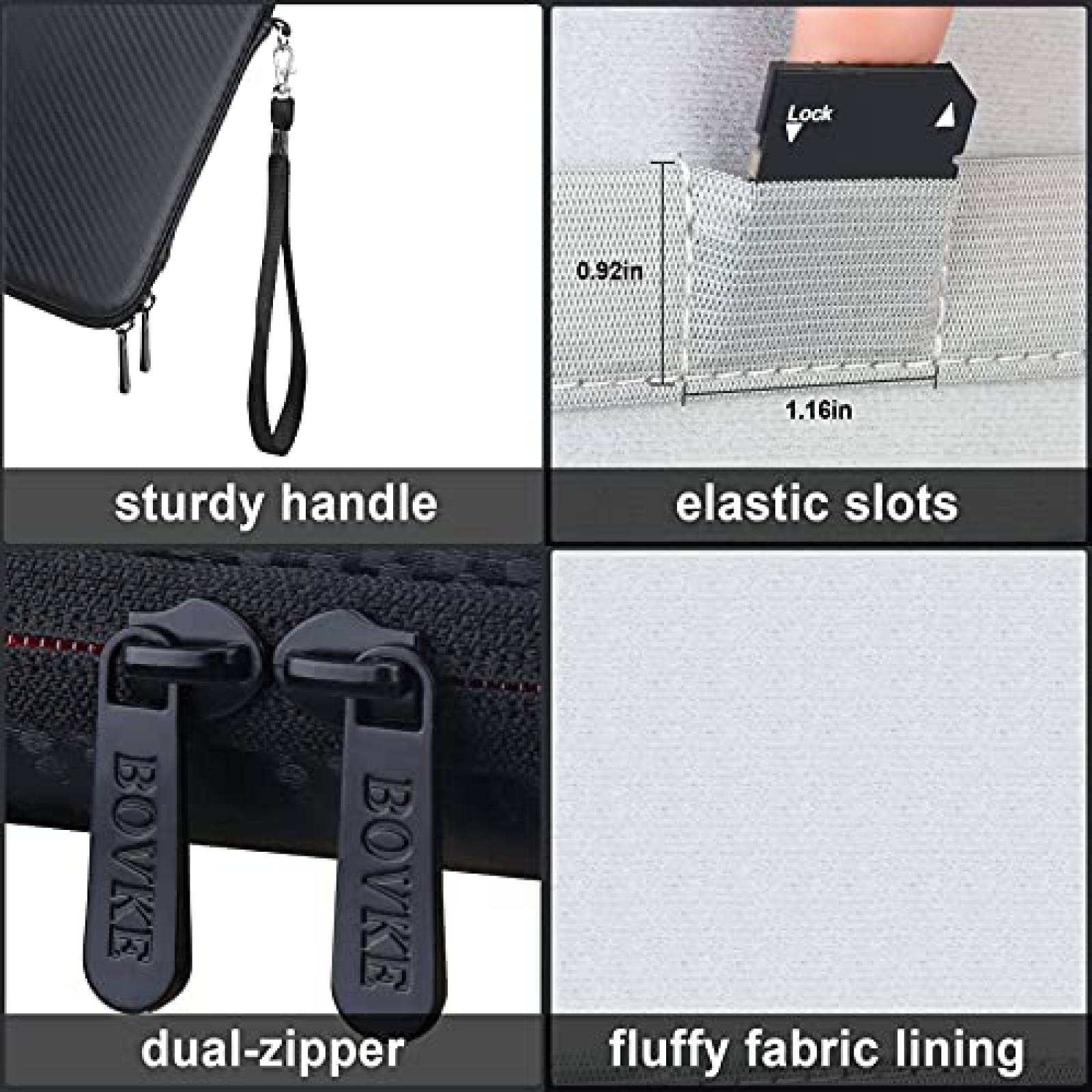 Estuche BOVKE 96 Ranuras Para Tarjetas de Juego -Negro