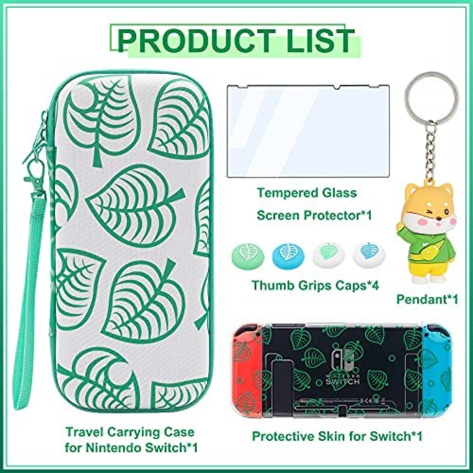 Estuche BRHE para Nintendo Switch con Accesorios -Menta