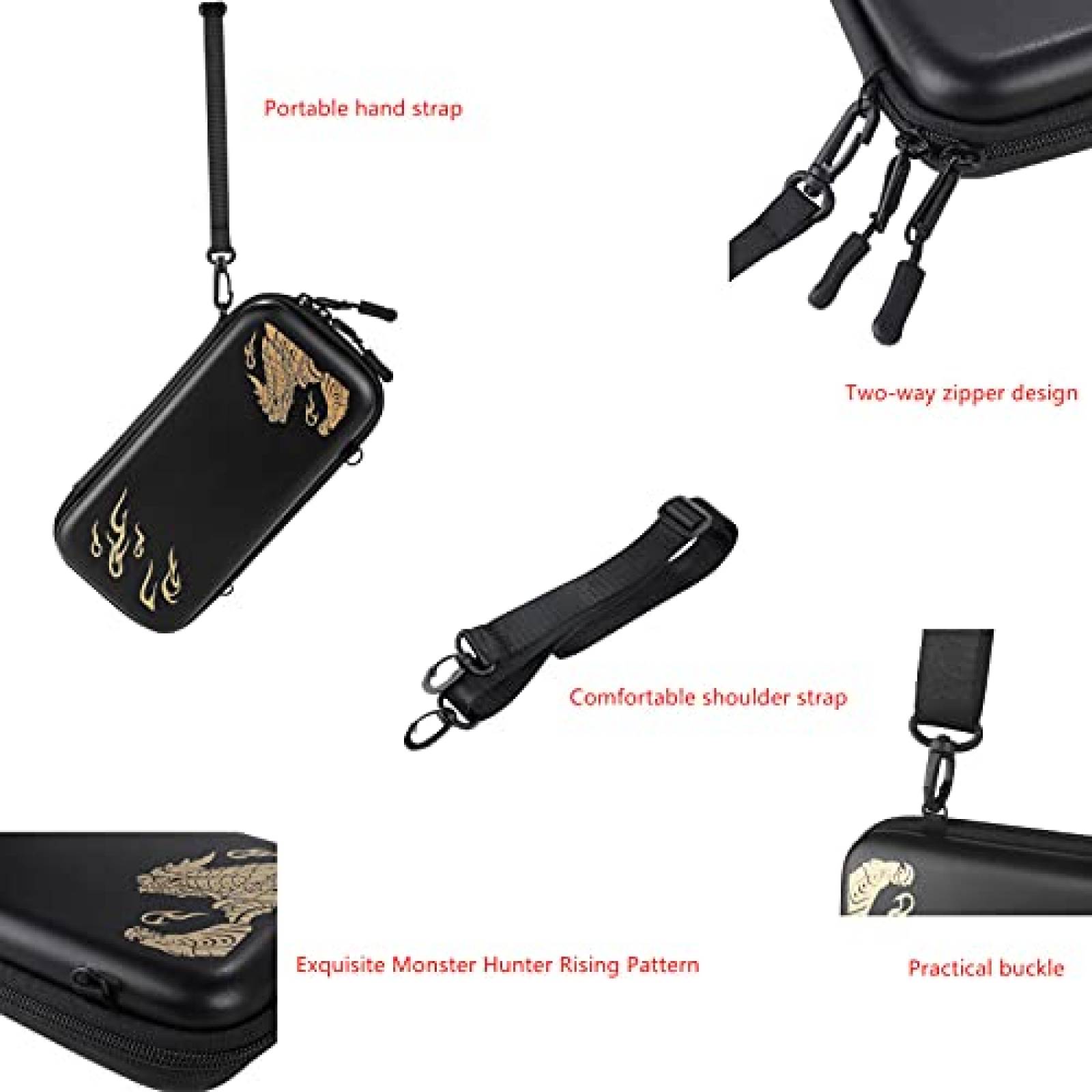 Estuche Flyekist para Nintendo Switch portatil -Negro