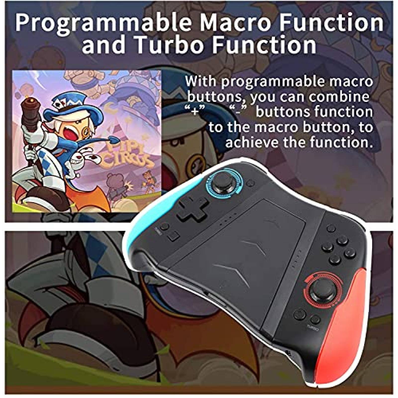 Control Inalambrico GEEKLIN para Nintendo Switch -Negro