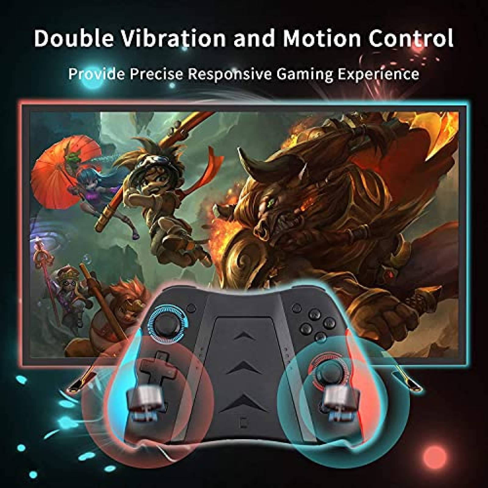 Control Inalambrico GEEKLIN para Nintendo Switch -Negro