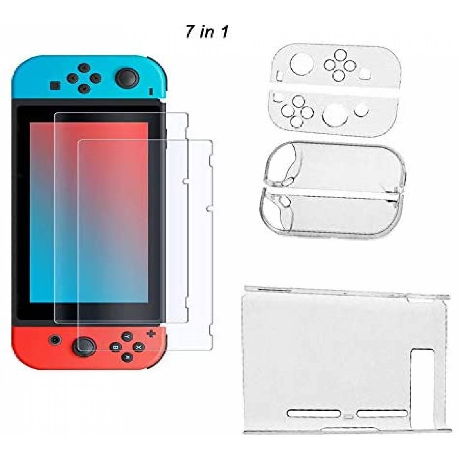 Funda GSRYPC 7 en 1 para Nintendo Switch y Joy-Con Control