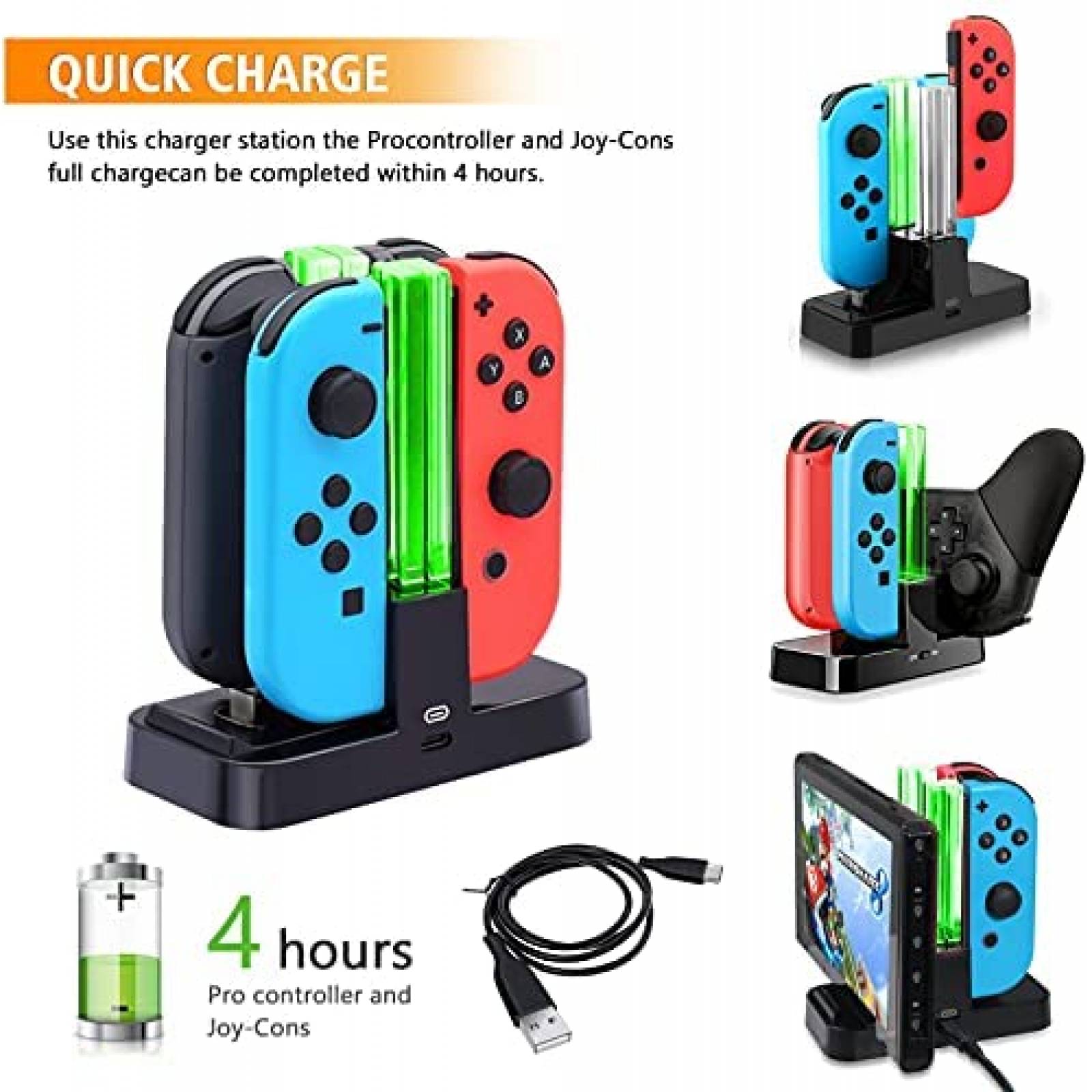 Kit de accesorios GTAplam para Nintendo Switch OLED -Negro