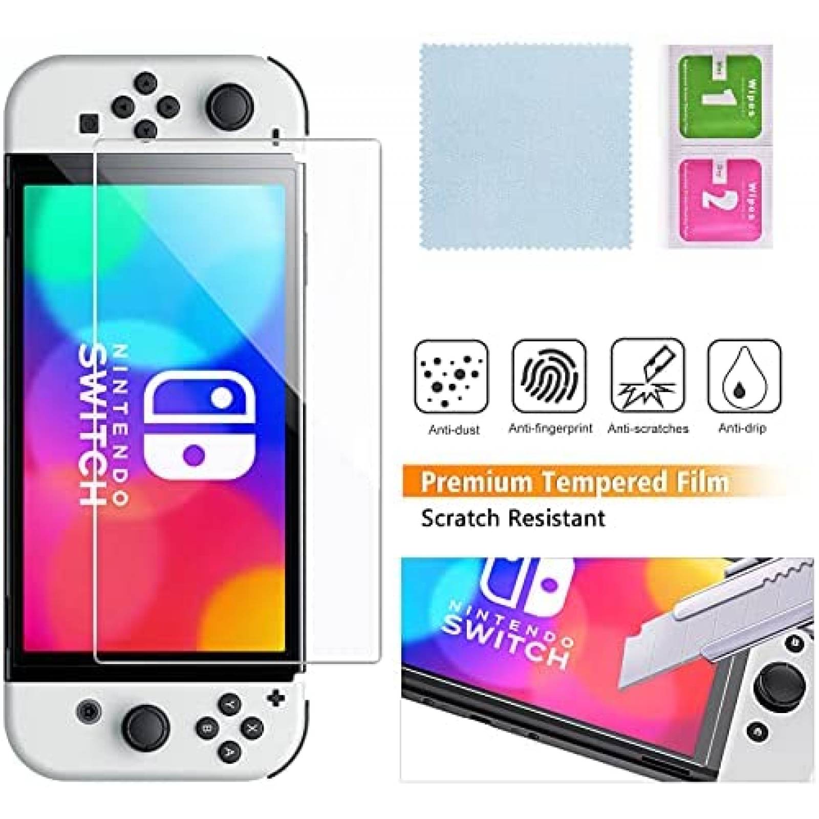 Kit de accesorios GTAplam para Nintendo Switch OLED -Negro