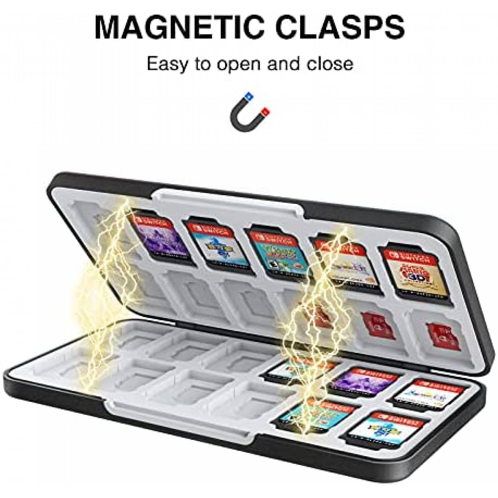 Estuche Videojuegos HEIYING HY06-24 Nintendo Switch -Negro