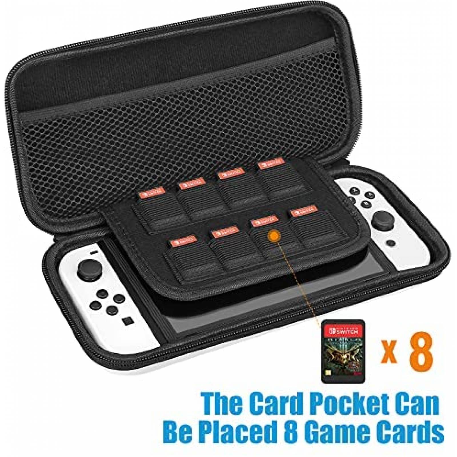 Estuche para Nintendo Switch HEYSTOP material rigido -Blanco