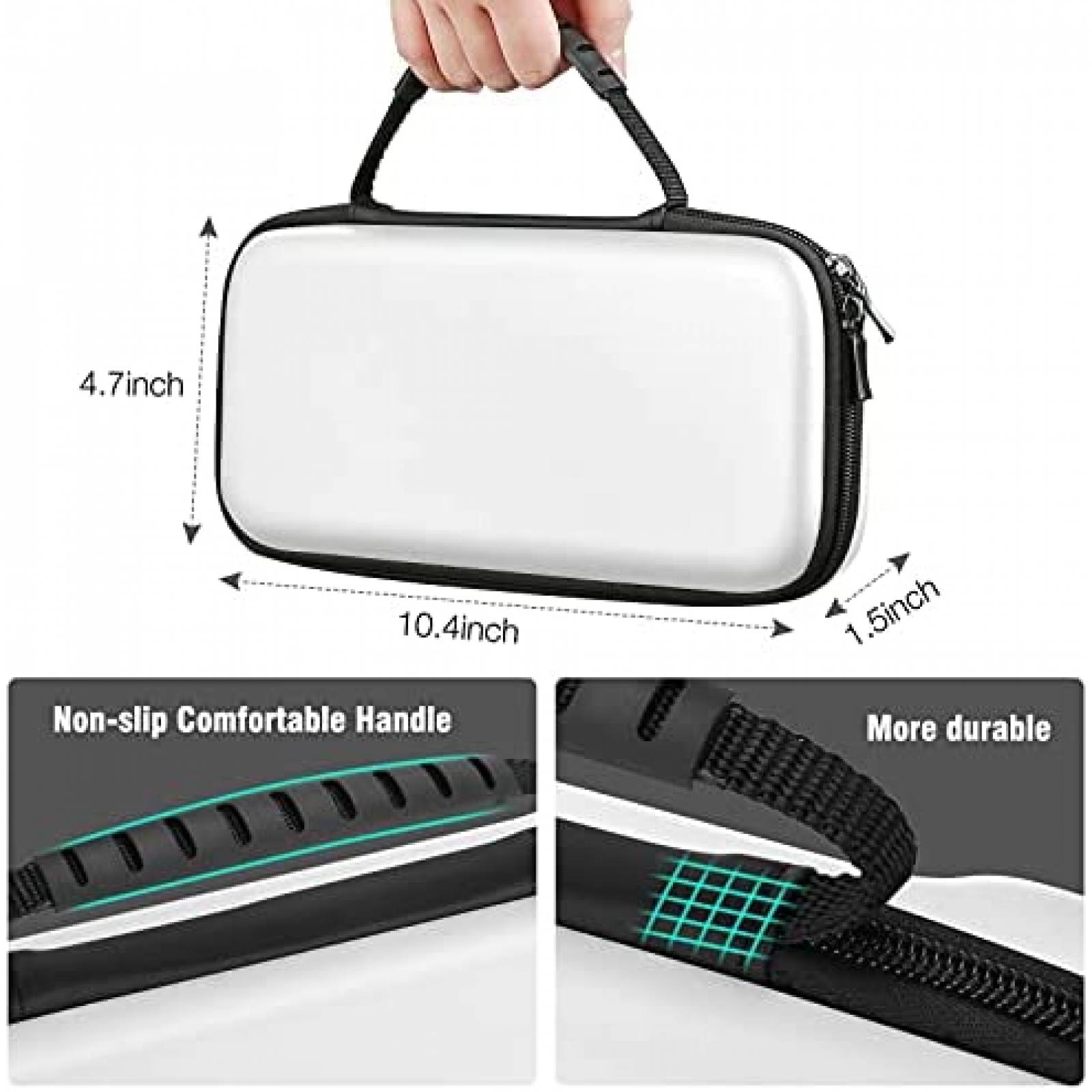 Estuche para Nintendo Switch HEYSTOP material rigido -Blanco