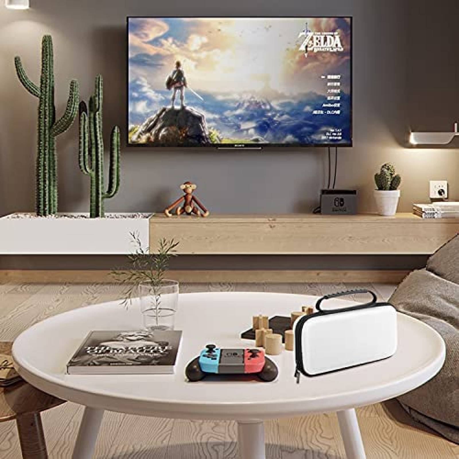 Estuche para Nintendo Switch HEYSTOP material rigido -Blanco