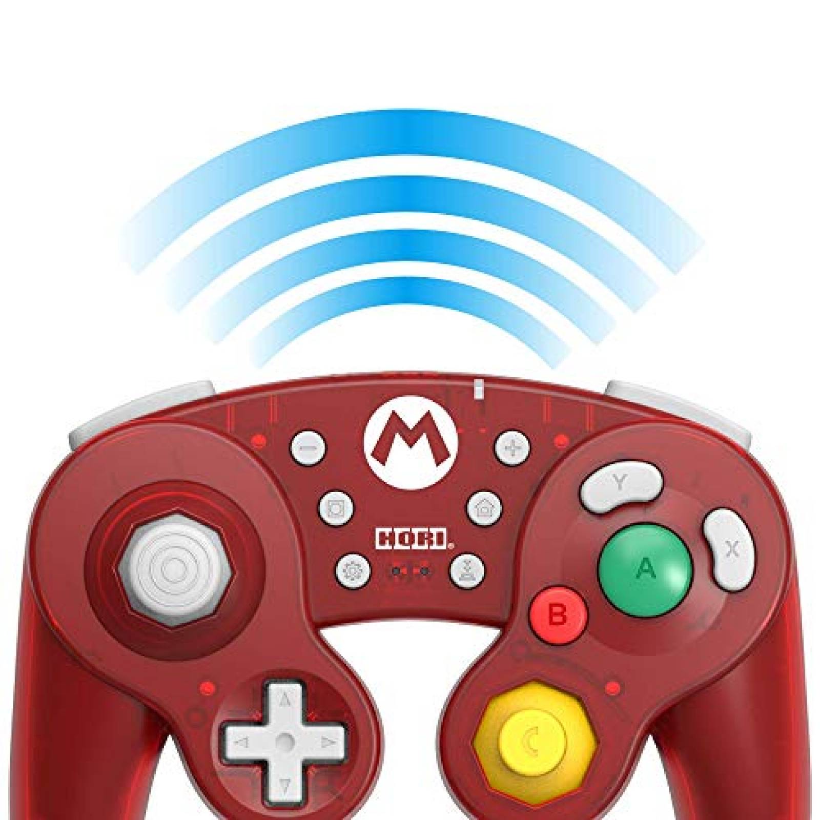 Control Gaming HORI Gamecube Alambrico Nintendo Mario -Rojo