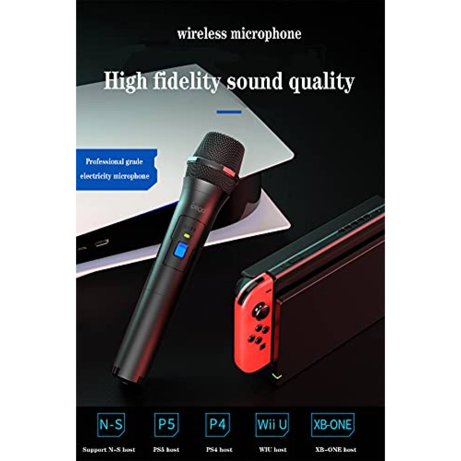 Microfono ipega Inalambrico Gaming Compatible -Negro