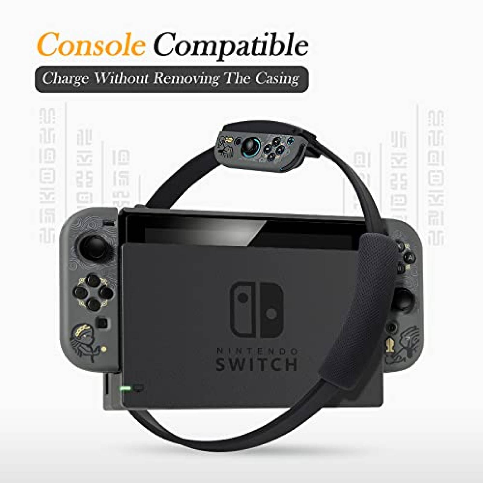 Funda Joy-Con Zelda Compatible Con Nintendo Switch -Negro